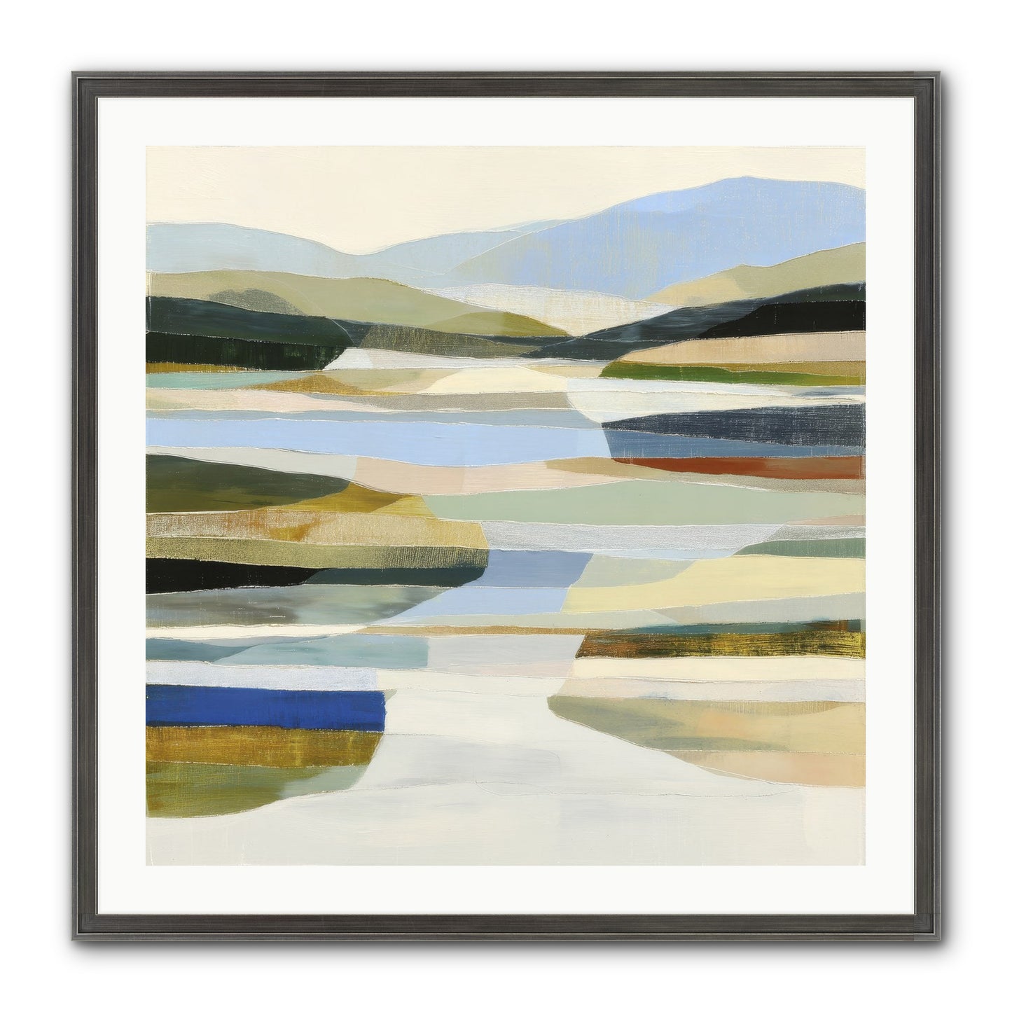 Meadow Echo Framed Print - Slimwoods Black/Silver 30x30