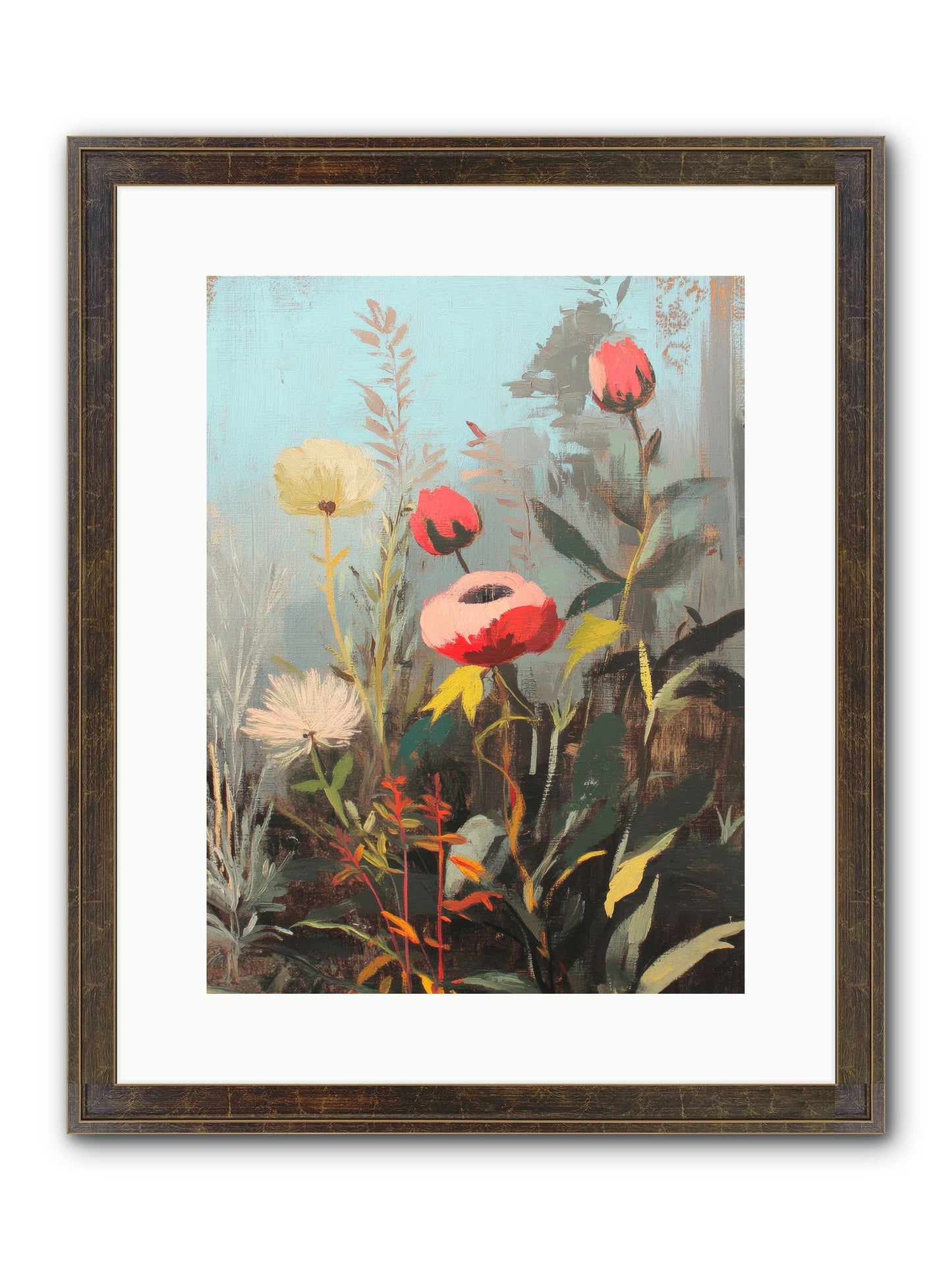 Meadow Jewels Framed Print - Slimwoods Black/Gold 12x16