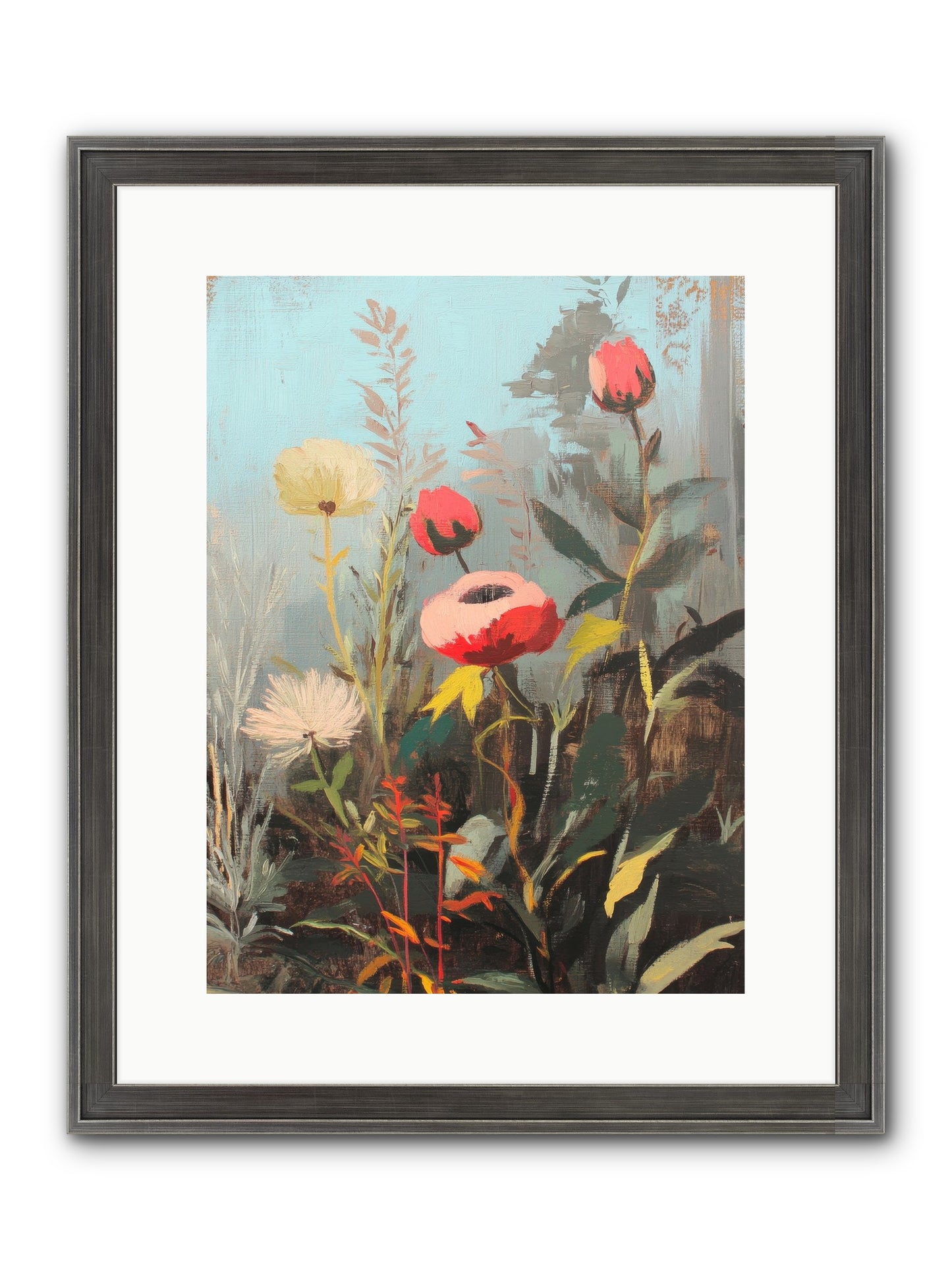 Meadow Jewels Framed Print - Slimwoods Black/Silver 12x16