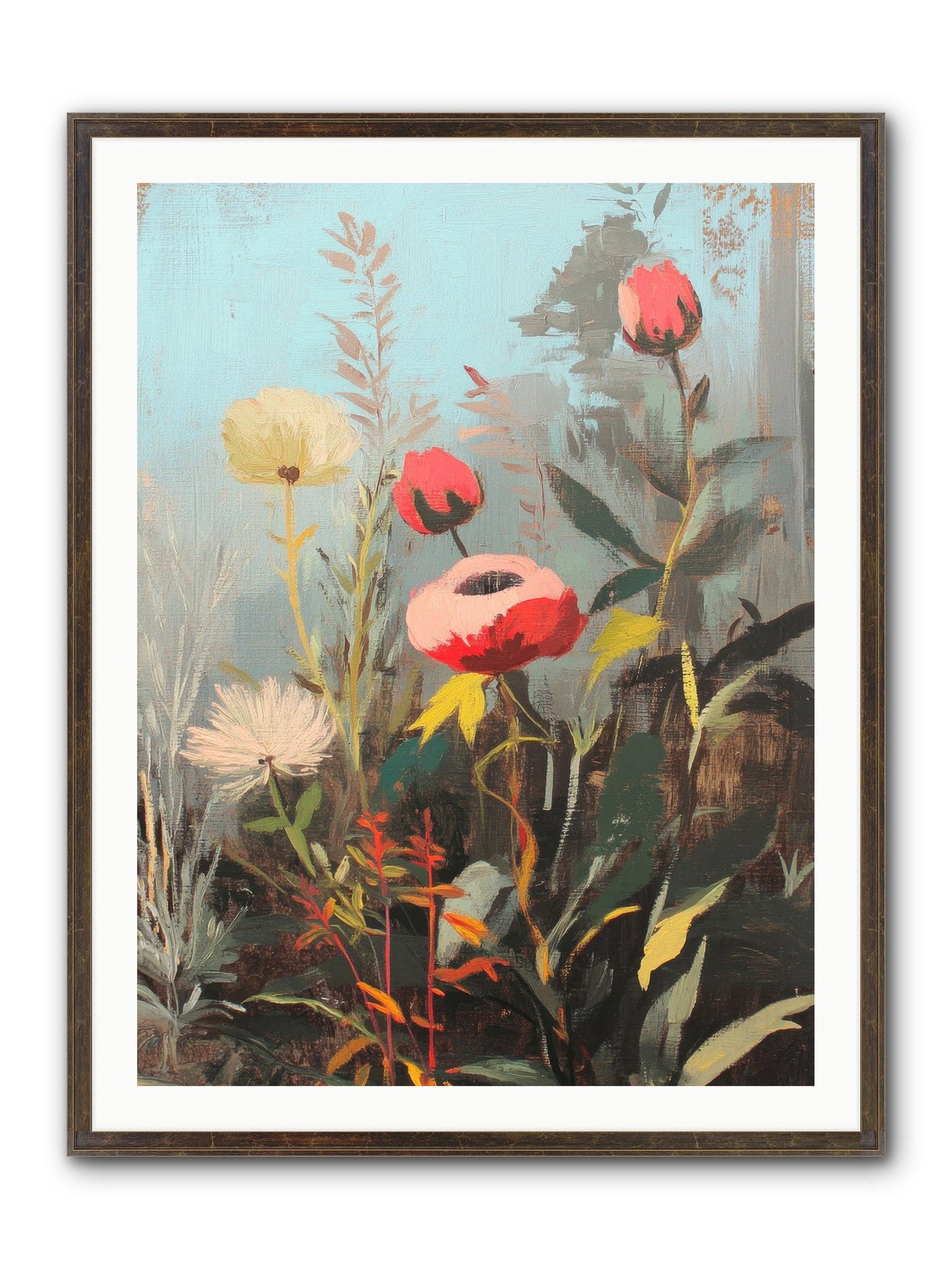 Meadow Jewels Framed Print - Slimwoods Black/Gold 30x40