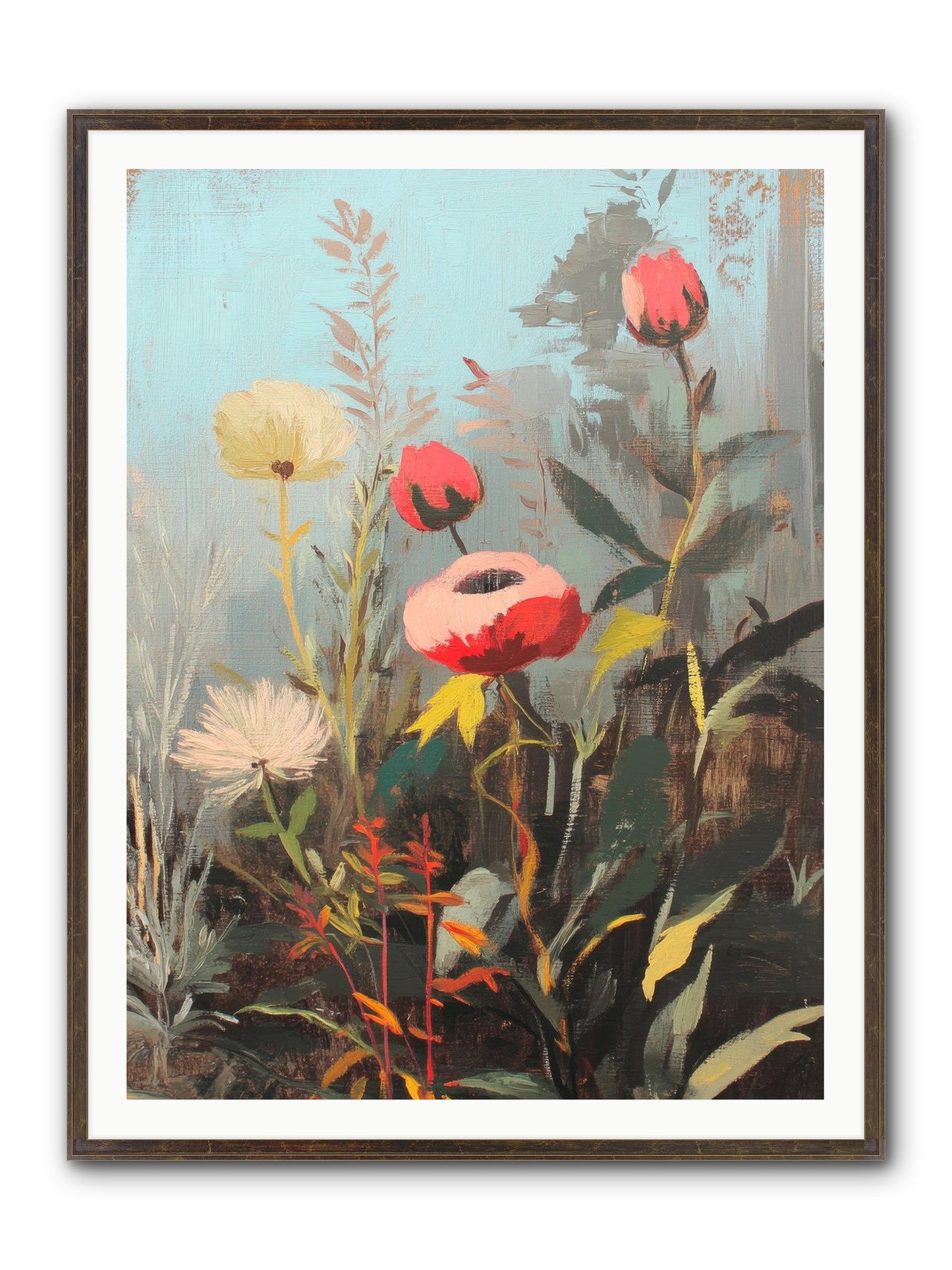 Meadow Jewels Framed Print - Slimwoods Black/Gold 36x48
