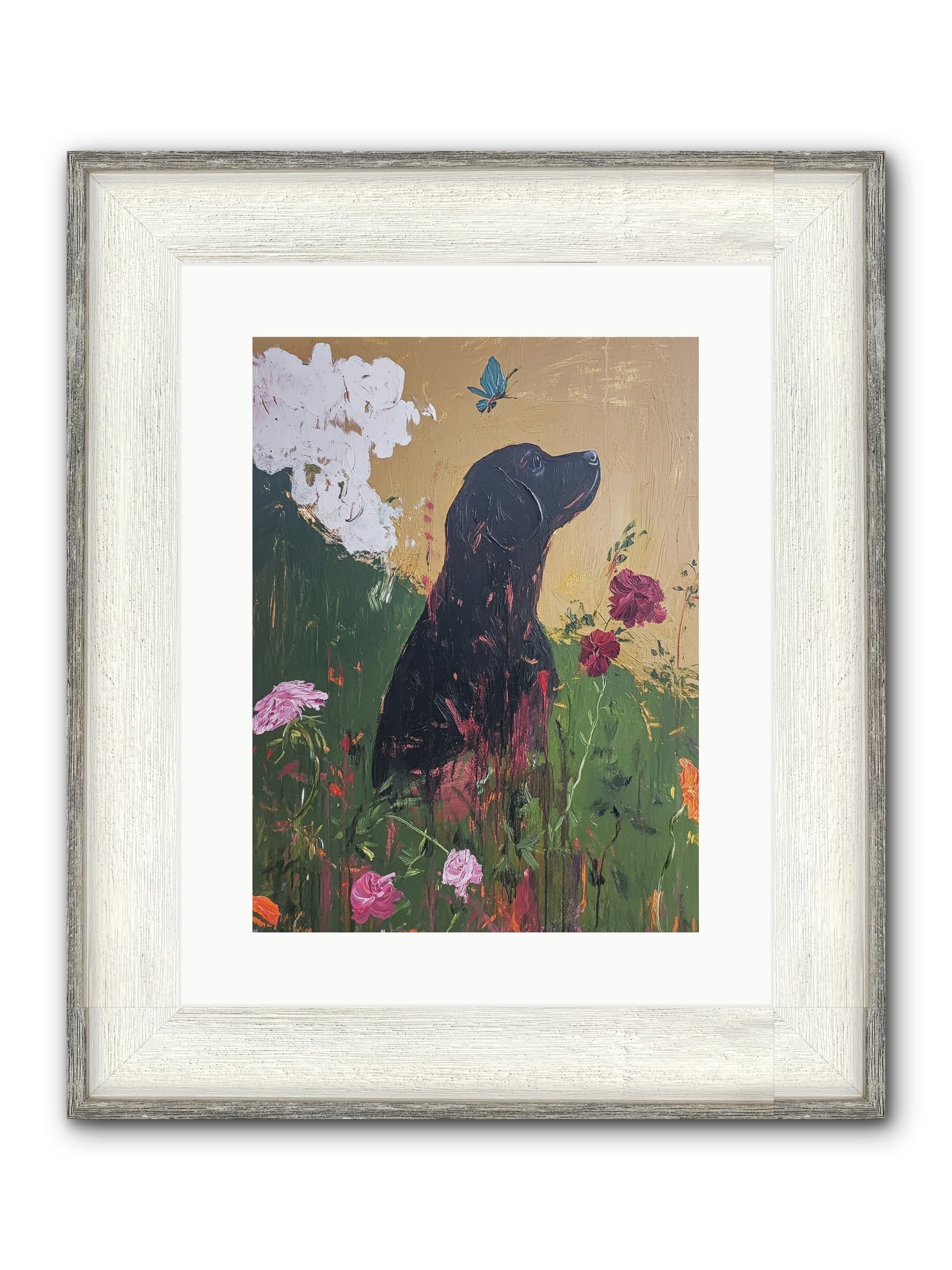Meadow Magic Framed Print - Driftwood White 12x16
