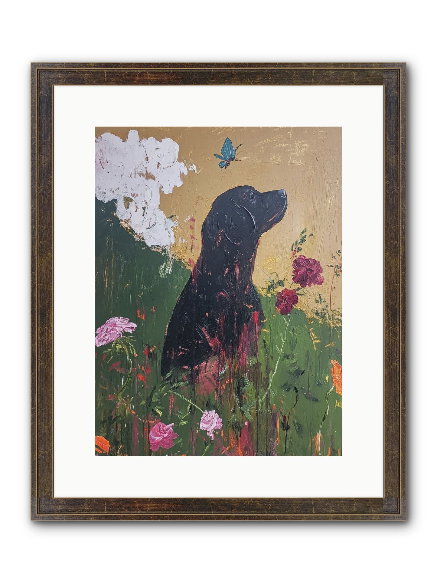 Meadow Magic Framed Print - Slimwoods Black/Gold 12x16