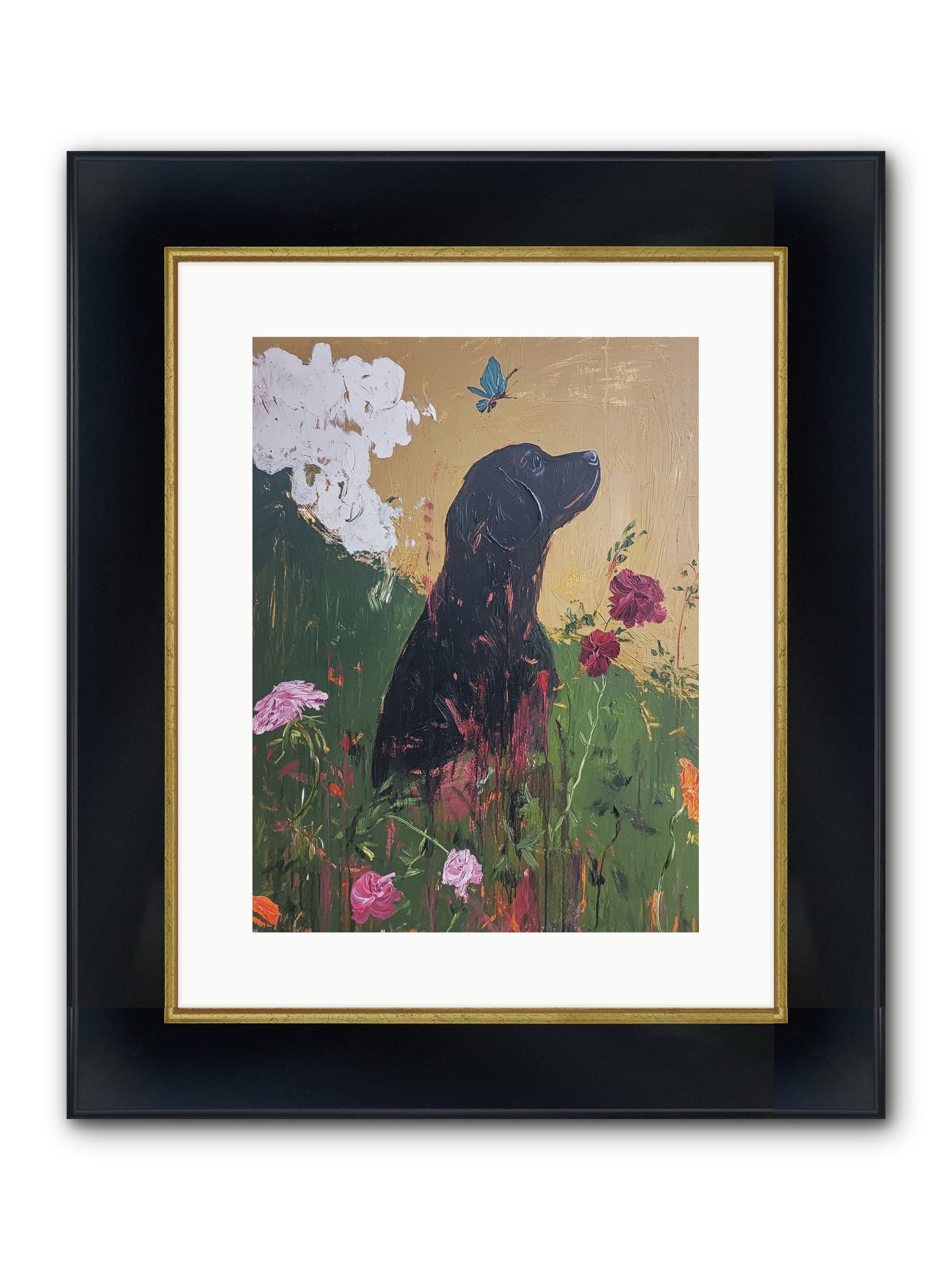 Meadow Magic Framed Print - Wide Black w/Gold 12x16