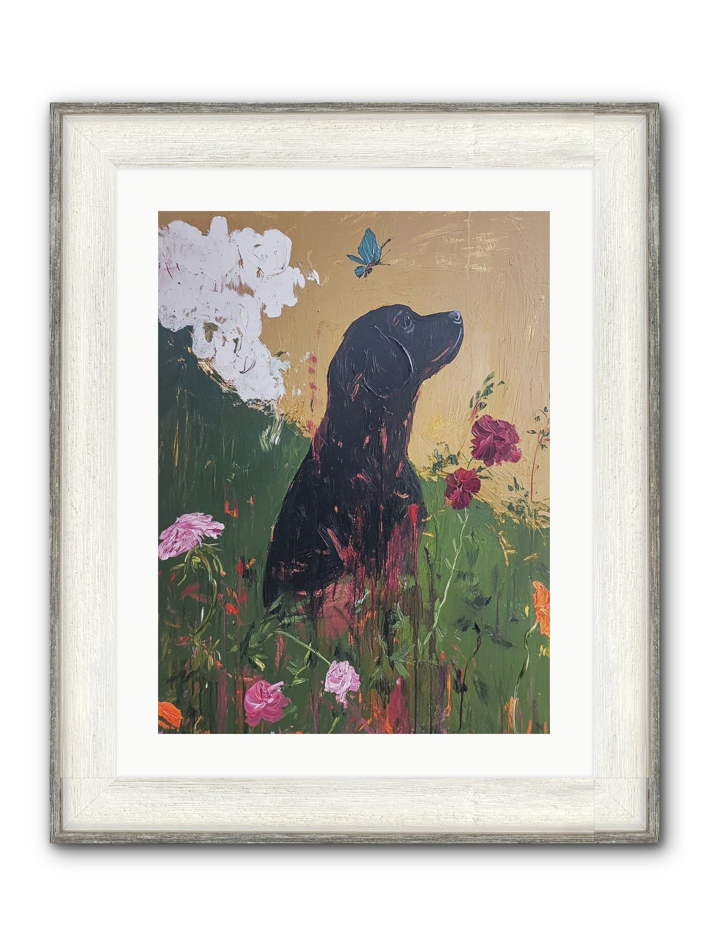 Meadow Magic Framed Print - Driftwood White 18x24