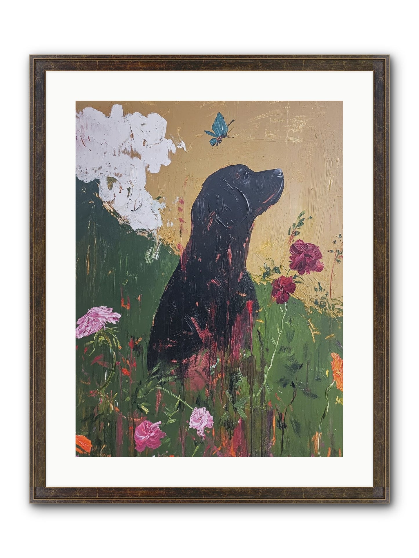 Meadow Magic Framed Print - Slimwoods Black/Gold 18x24