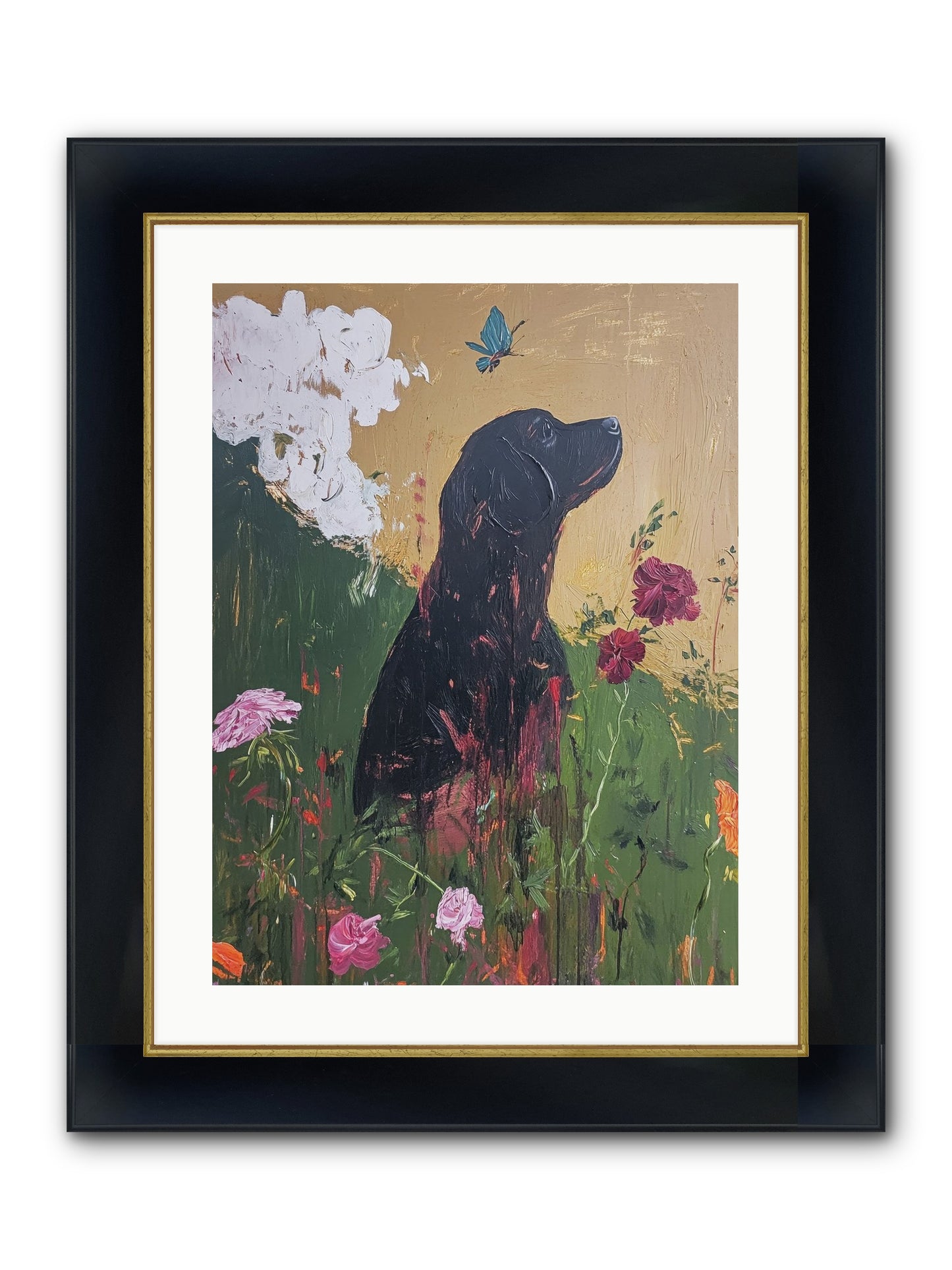 Meadow Magic Framed Print - Wide Black w/Gold 18x24