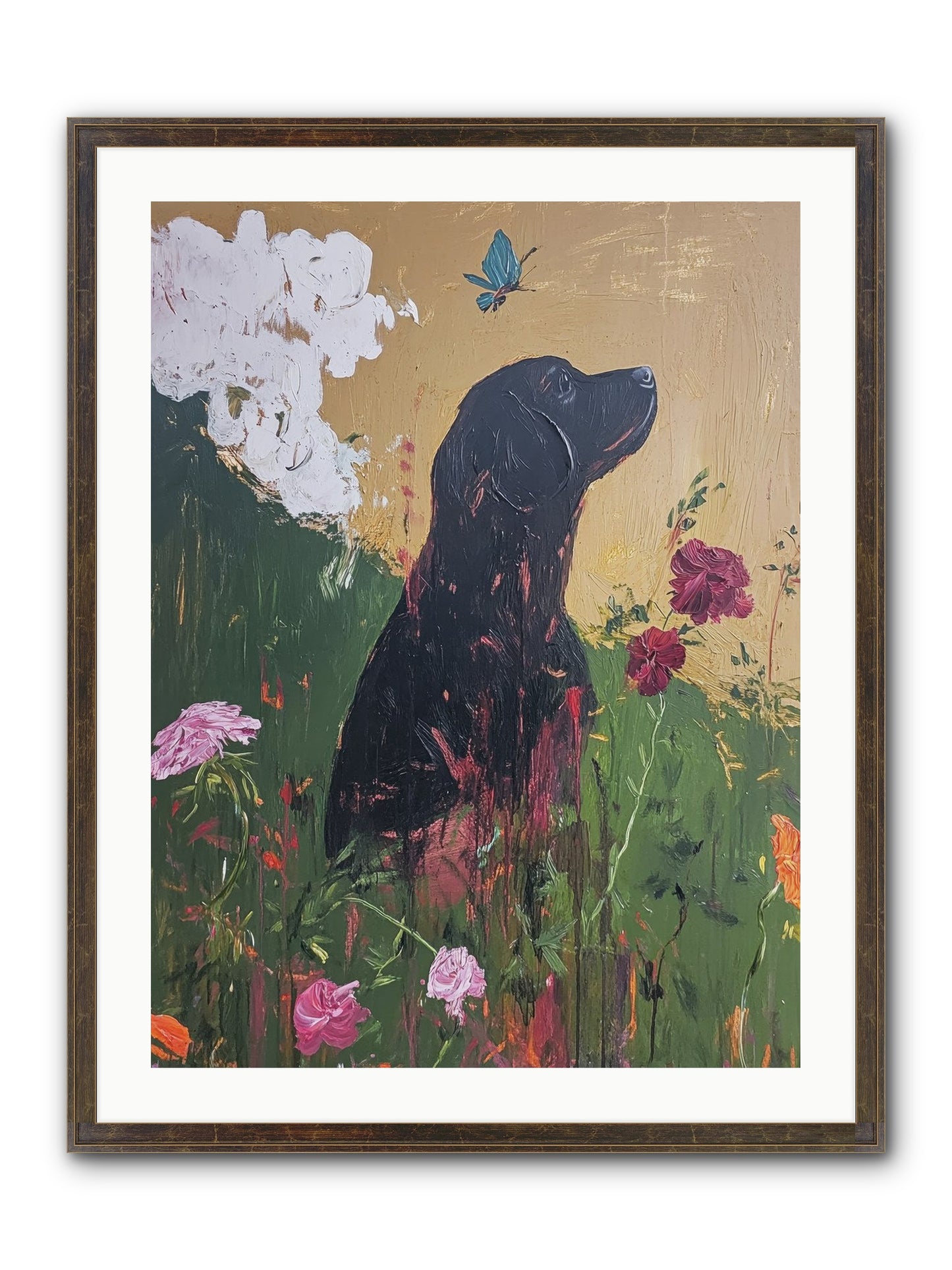 Meadow Magic Framed Print - Slimwoods Black/Gold 24x32