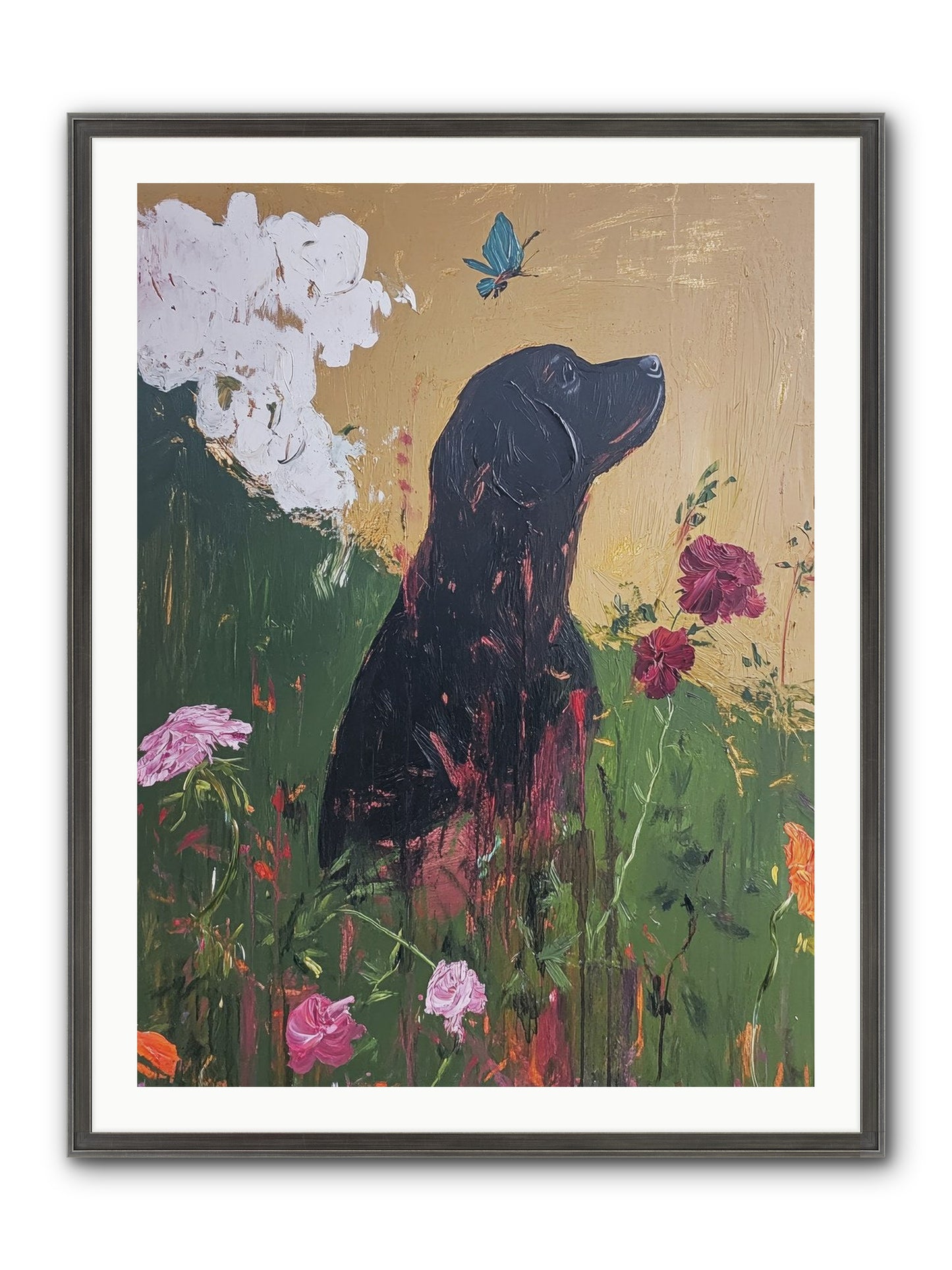 Meadow Magic Framed Print - Slimwoods Black/Silver 30x40
