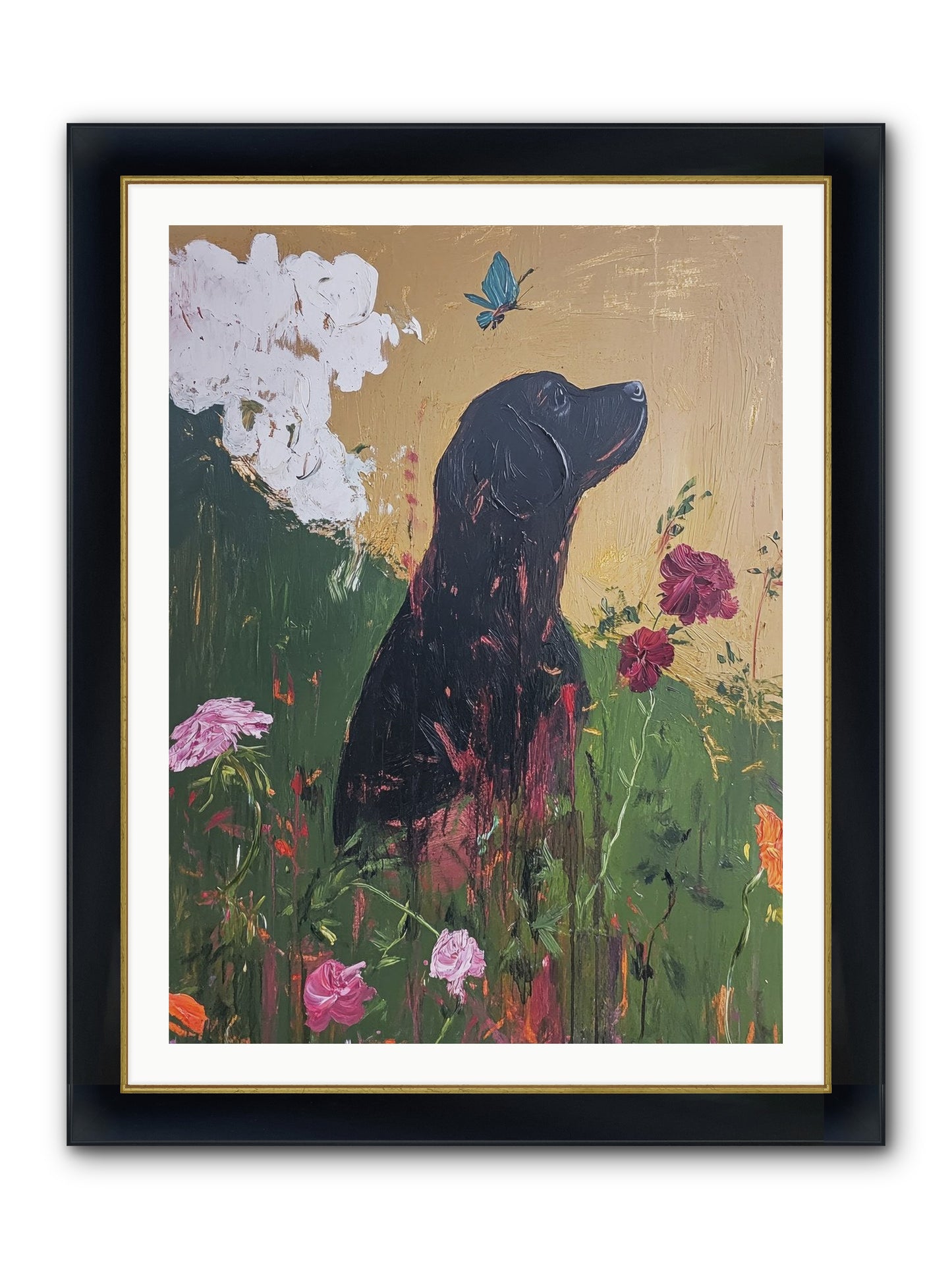 Meadow Magic Framed Print - Wide Black w/Gold 30x40