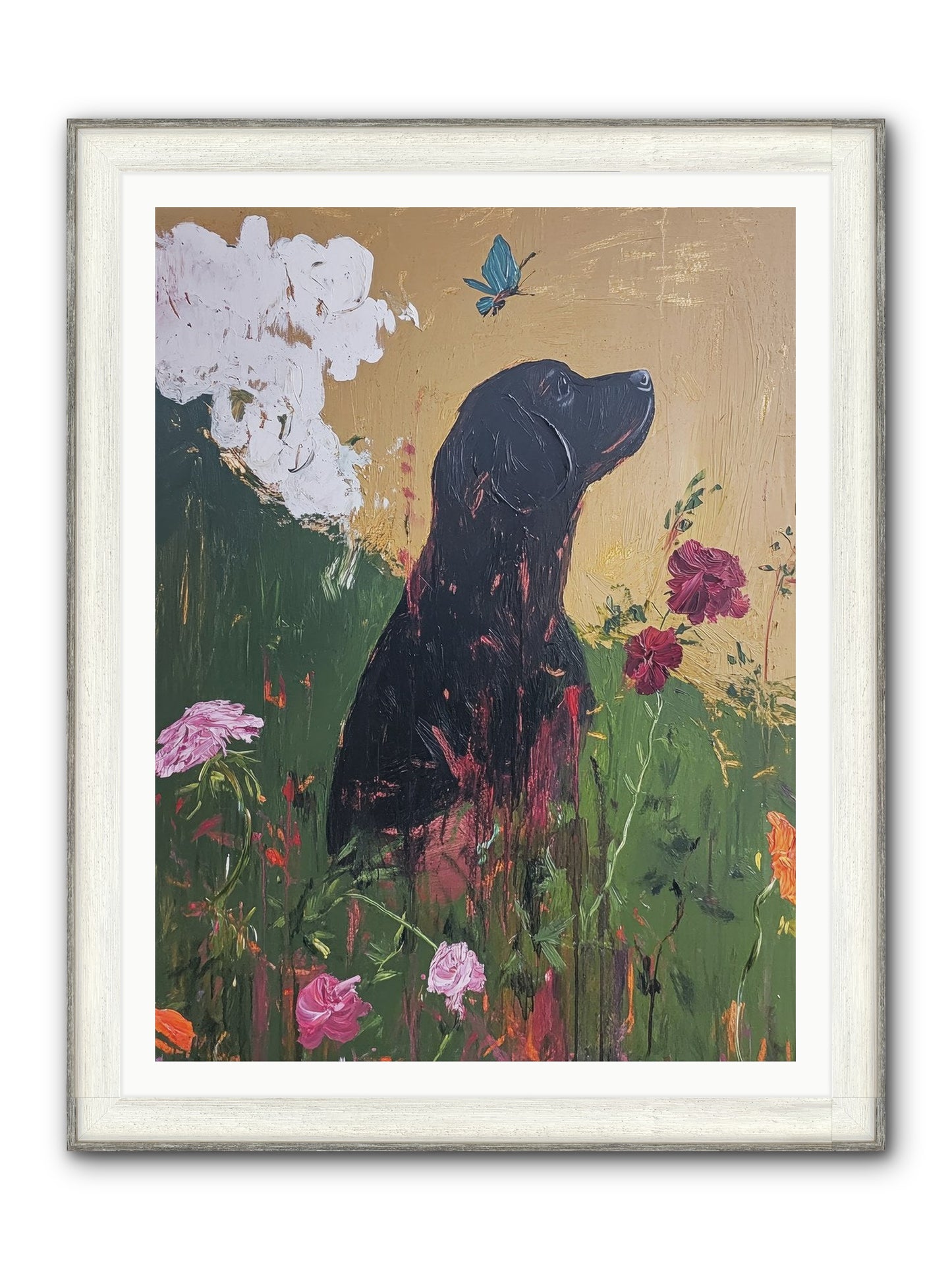 Meadow Magic Framed Print - Driftwood White 36x48