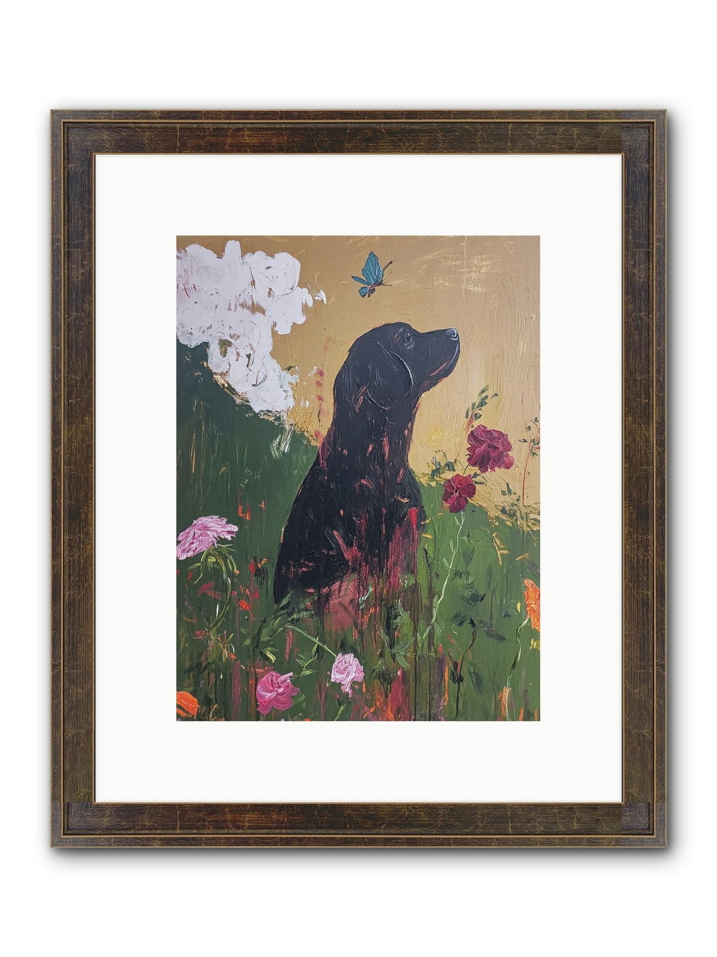 Meadow Magic Framed Print - Slimwoods Black/Gold 9x12