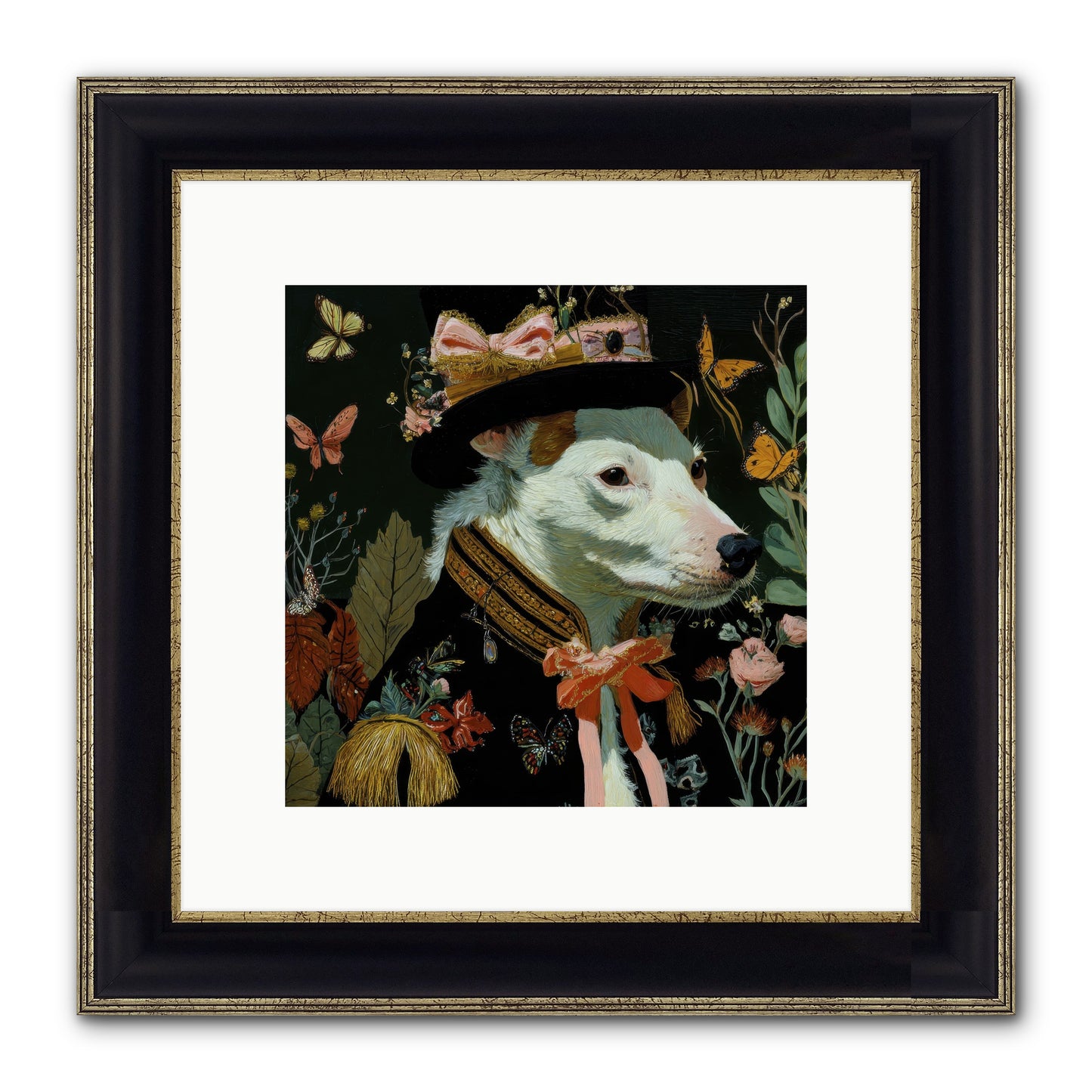 Meadow’s Folly Framed Print - Black & Gold 10x10
