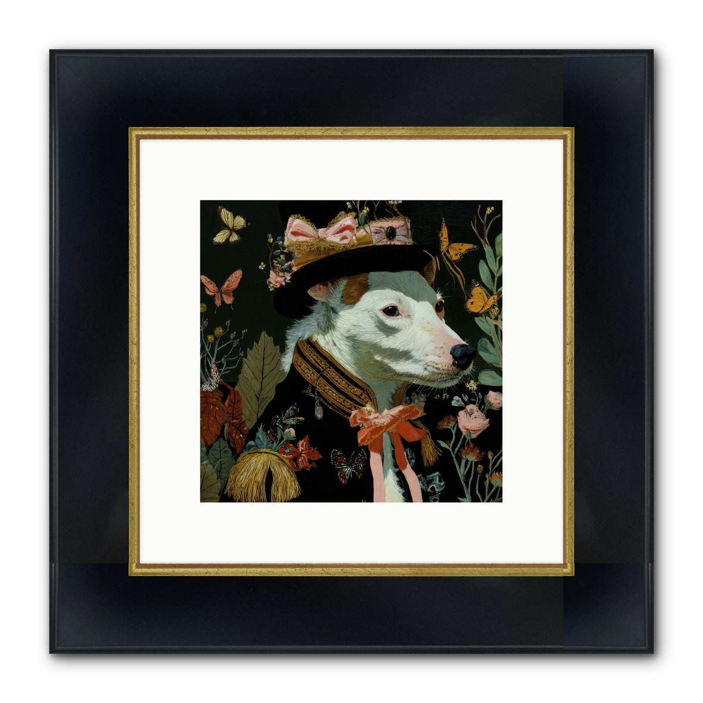Meadow’s Folly Framed Print - Wide Black w/Gold 10x10