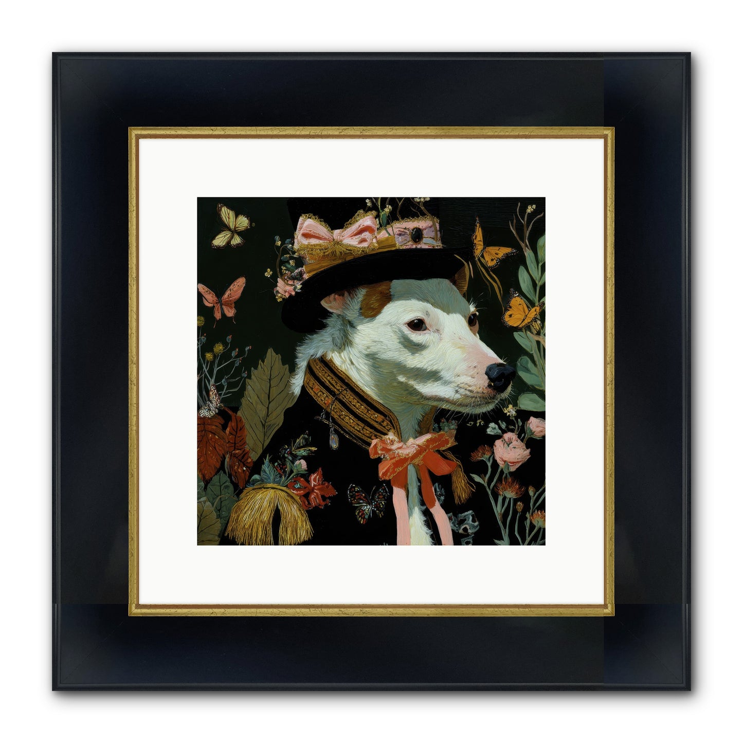 Meadow’s Folly Framed Print - Wide Black w/Gold 12x12