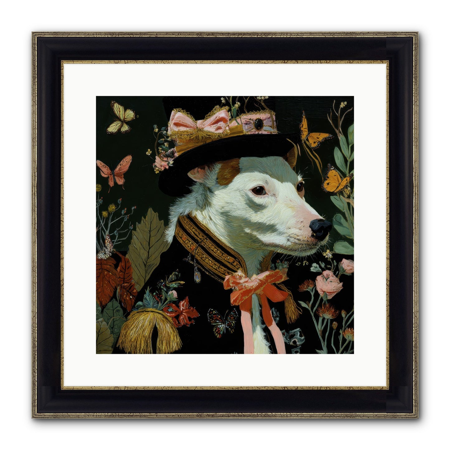 Meadow’s Folly Framed Print - Black & Gold 16x16
