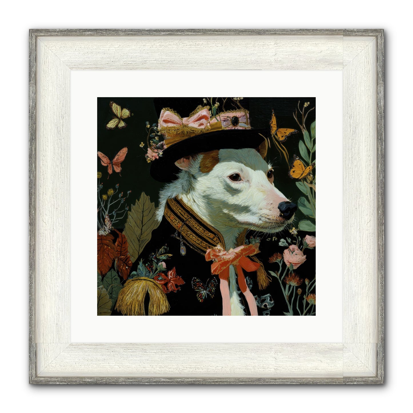 Meadow’s Folly Framed Print - Driftwood White 16x16