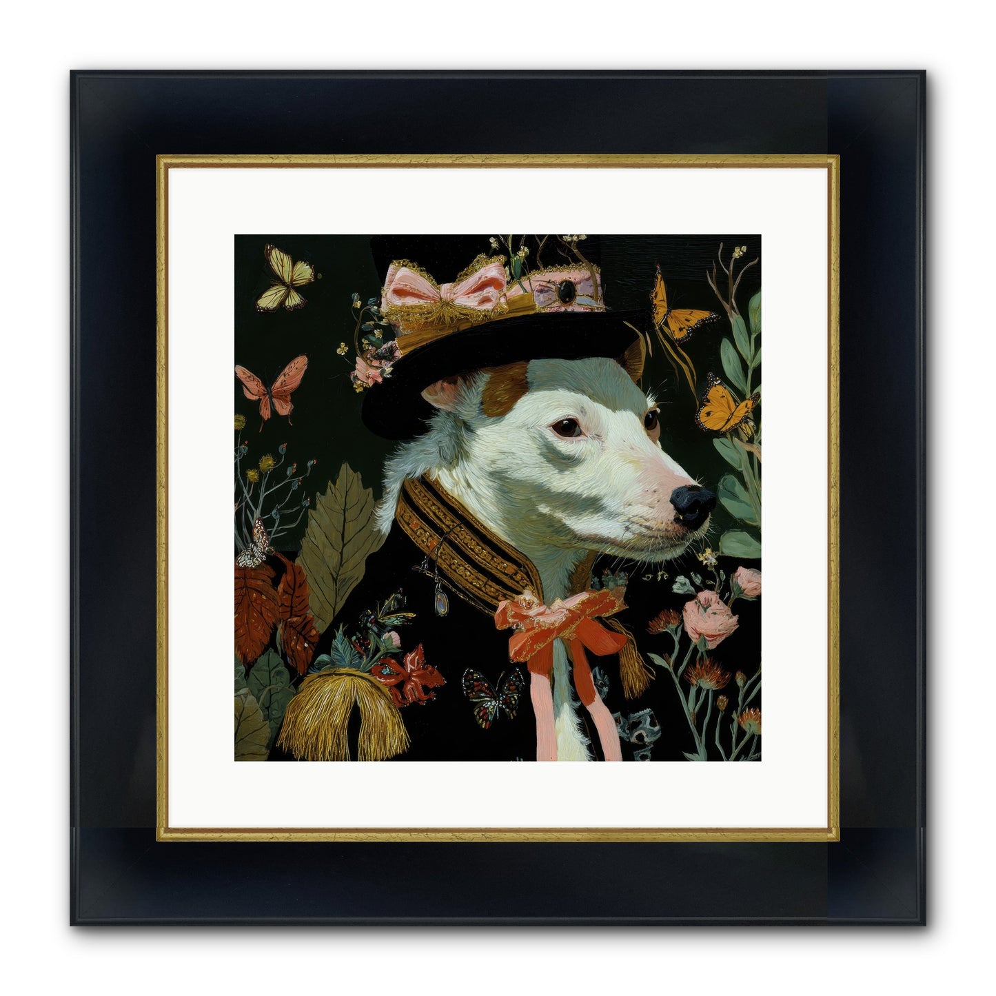Meadow’s Folly Framed Print - Wide Black w/Gold 16x16