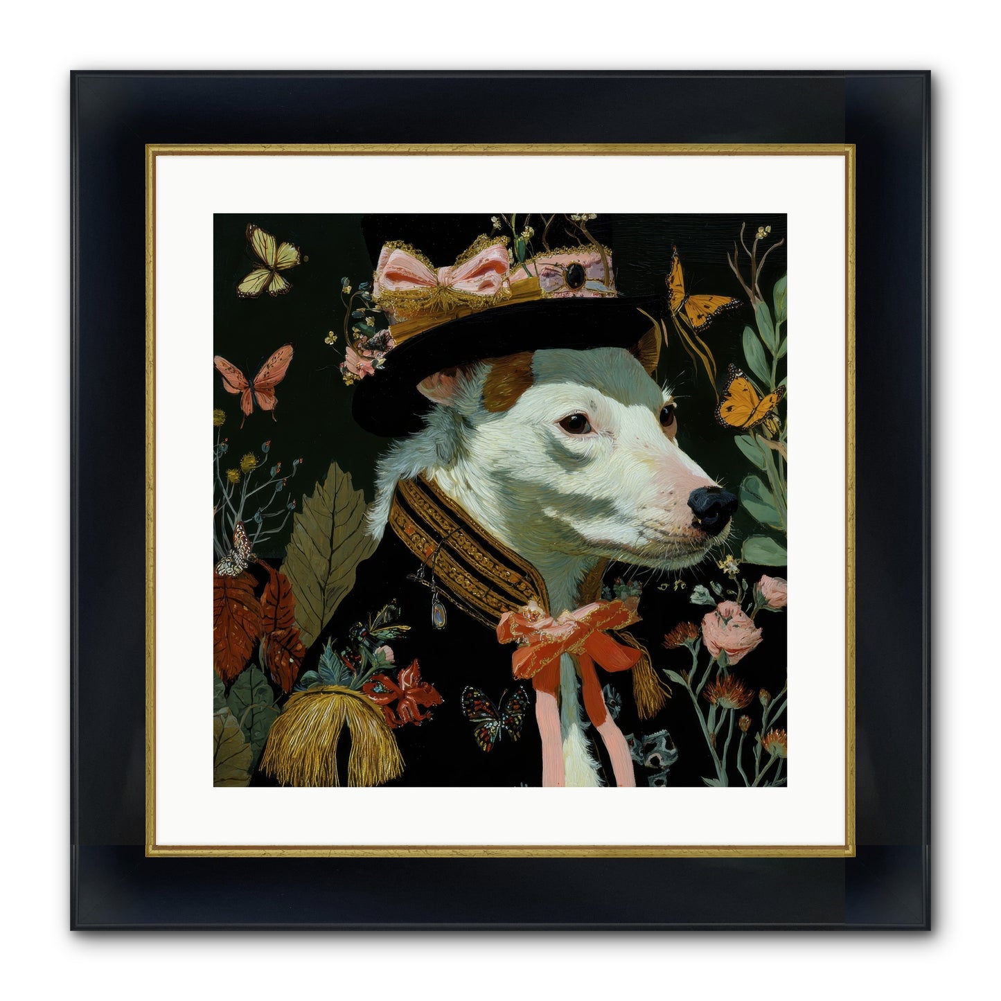 Meadow’s Folly Framed Print - Wide Black w/Gold 20x20