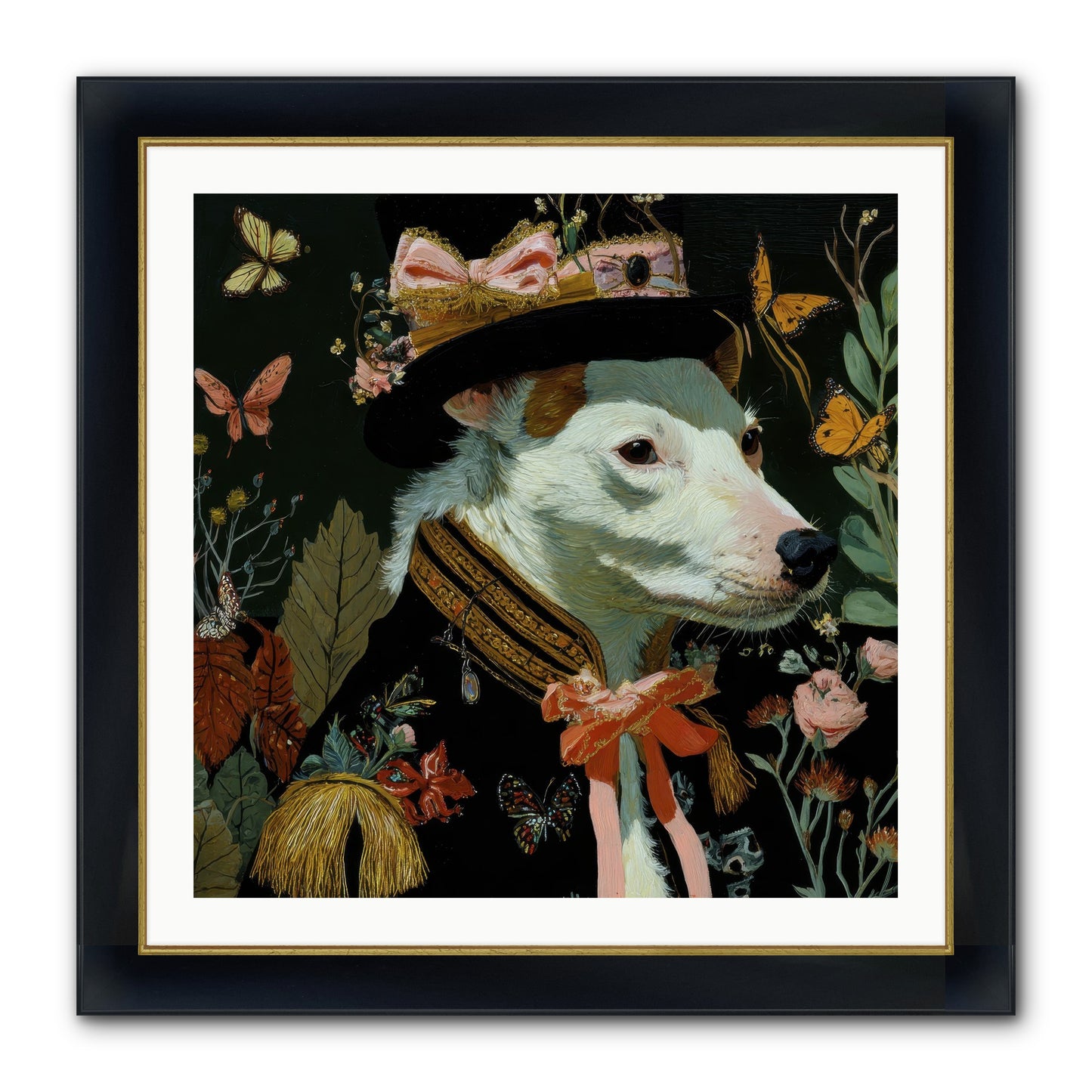 Meadow’s Folly Framed Print - Wide Black w/Gold 30x30
