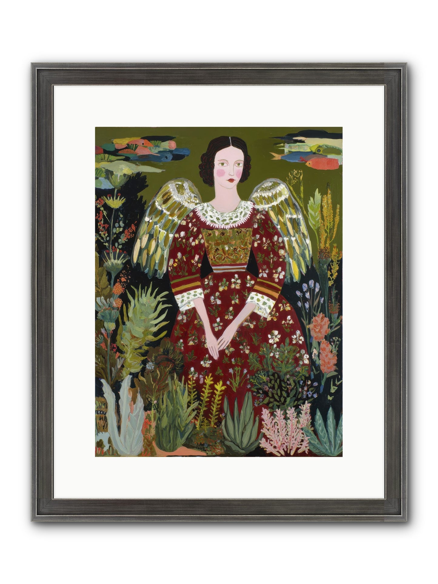 Meadow’s Grace Angel Framed Print - Slimwoods Black/Silver 12x16