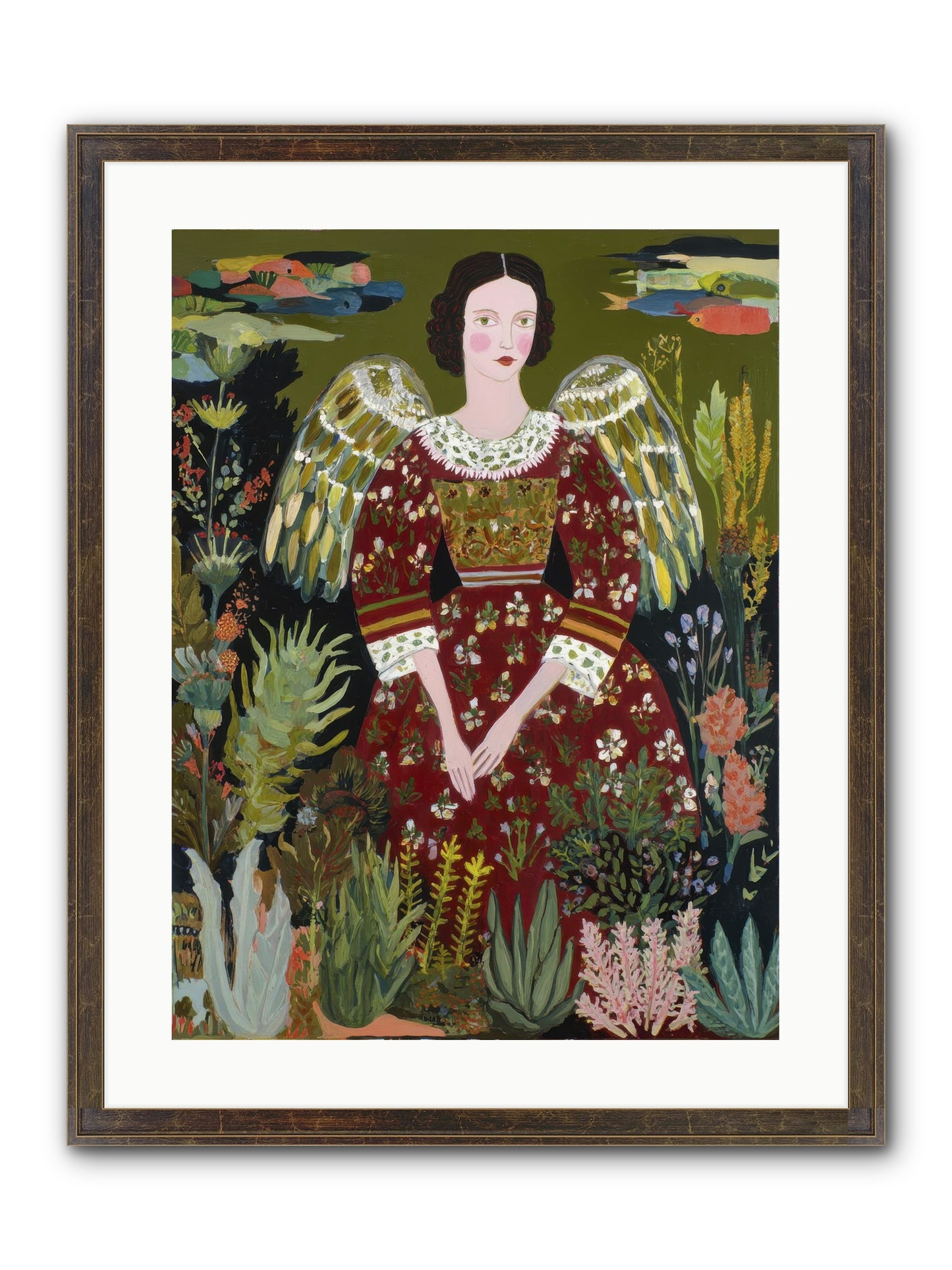 Meadow’s Grace Angel Framed Print - Slimwoods Black/Gold 18x24