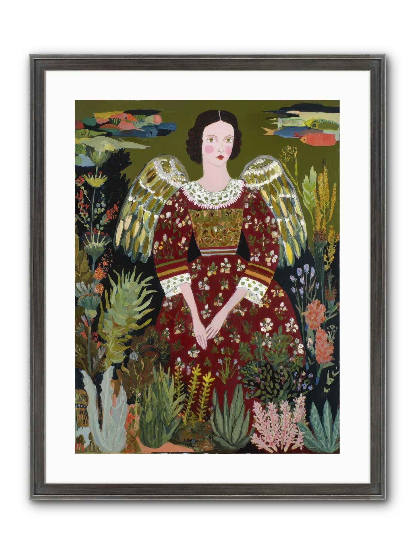 Meadow’s Grace Angel Framed Print - Slimwoods Black/Silver 18x24