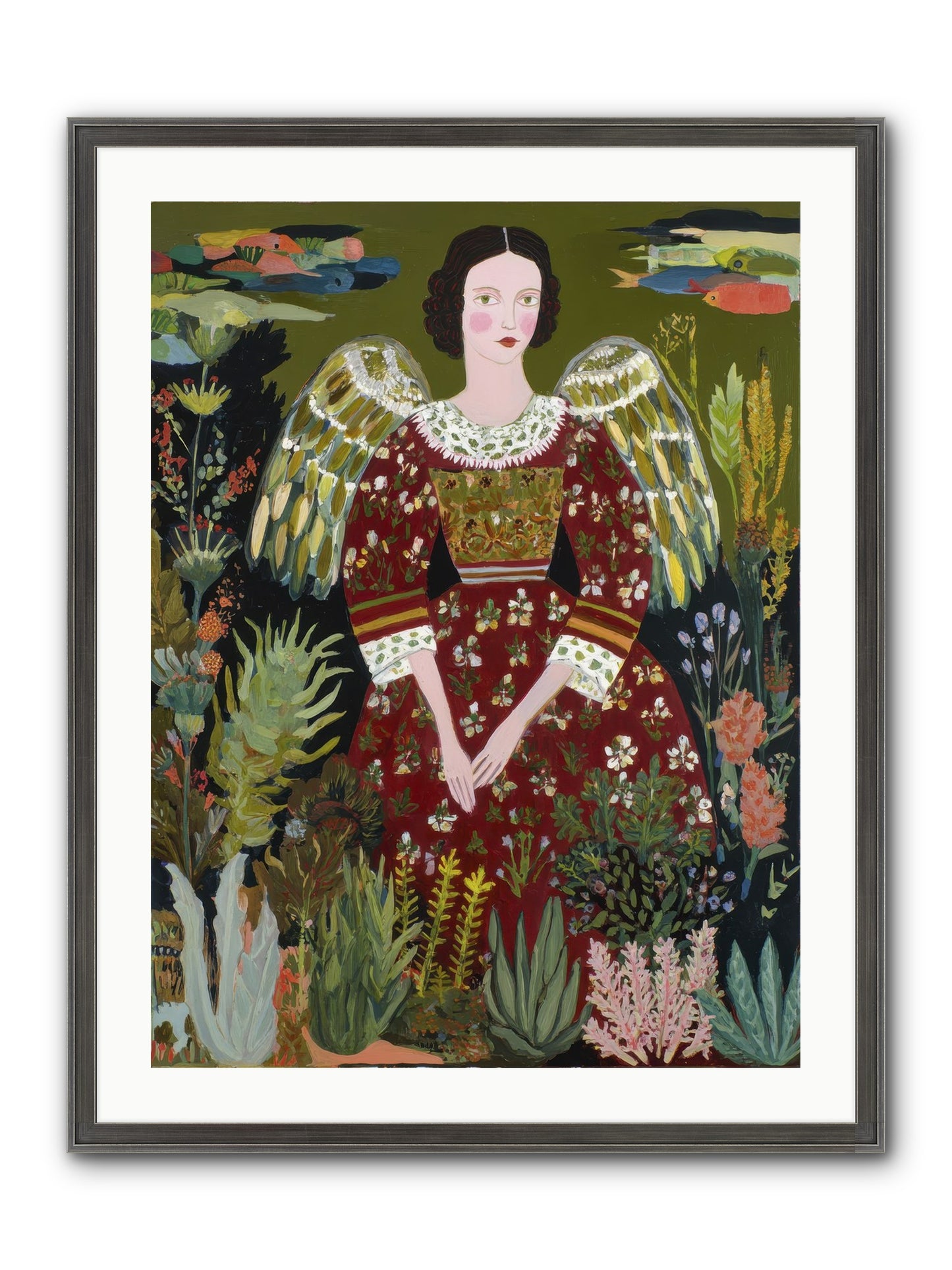 Meadow’s Grace Angel Framed Print - Slimwoods Black/Silver 24x32