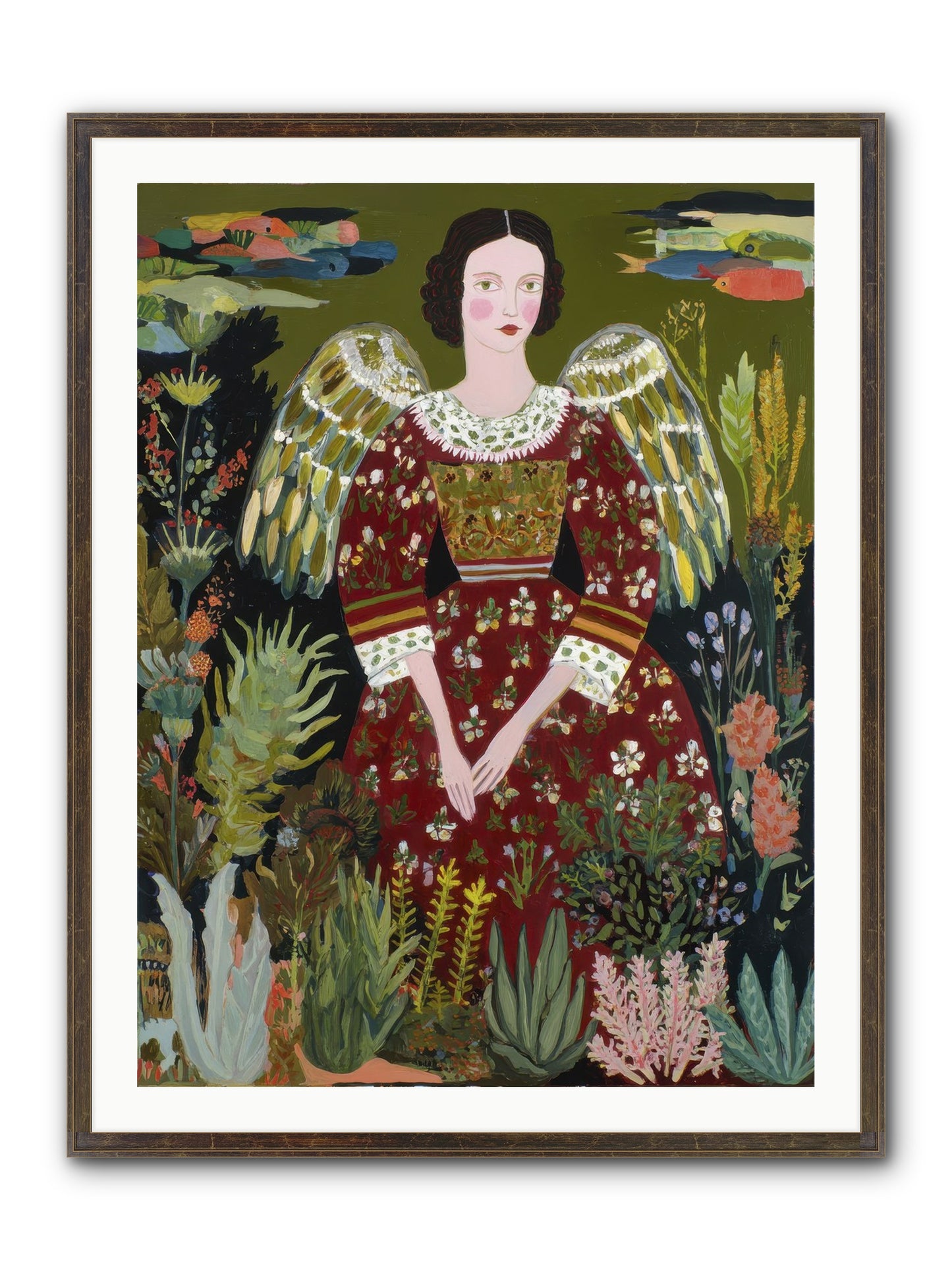 Meadow’s Grace Angel Framed Print - Slimwoods Black/Gold 30x40