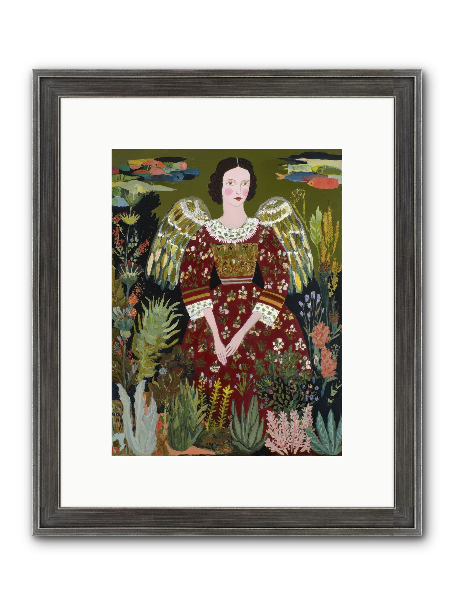 Meadow’s Grace Angel Framed Print - Slimwoods Black/Silver 9x12