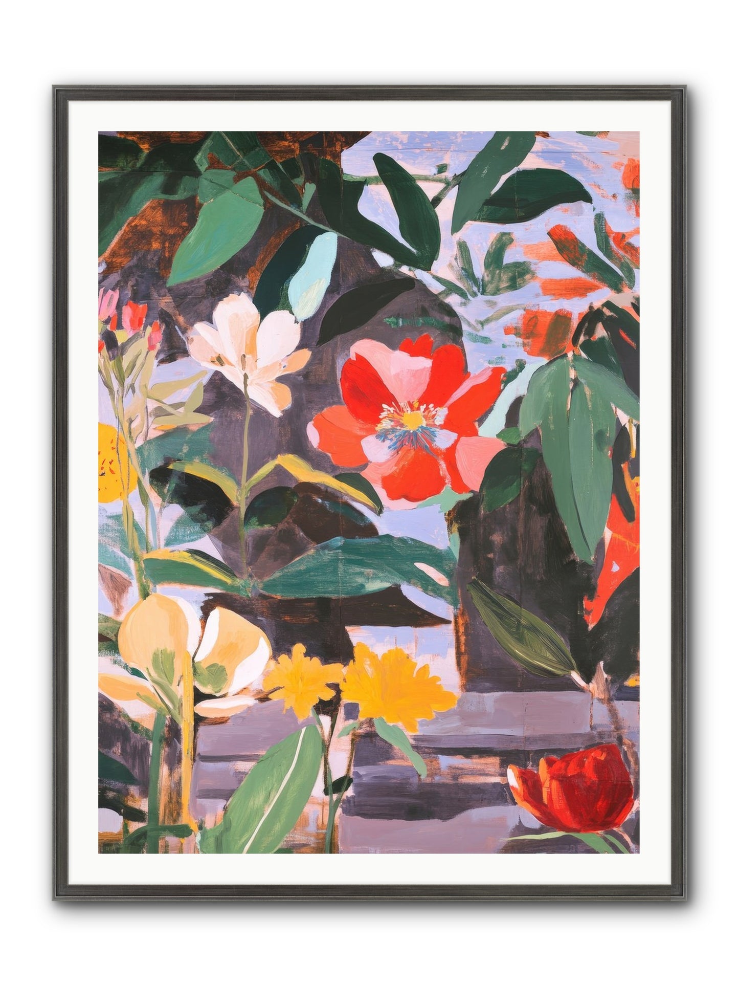 Meadow Theatre Framed Print - Slimwoods Black/Silver 36x48