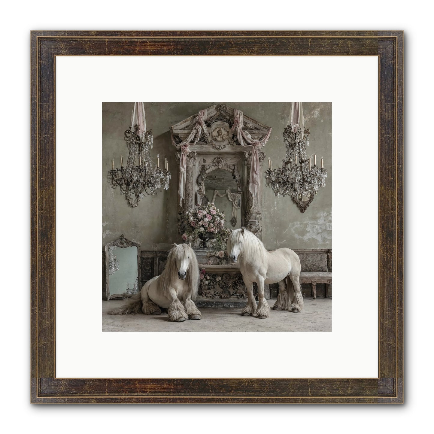 Meadowfield Etiquette Framed Print - Slimwoods Black/Gold 10x10