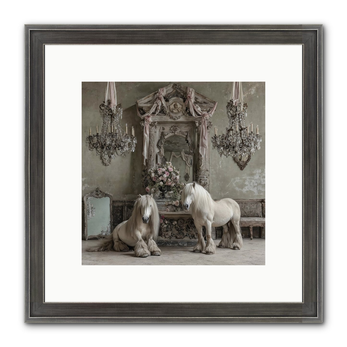 Meadowfield Etiquette Framed Print - Slimwoods Black/Silver 10x10