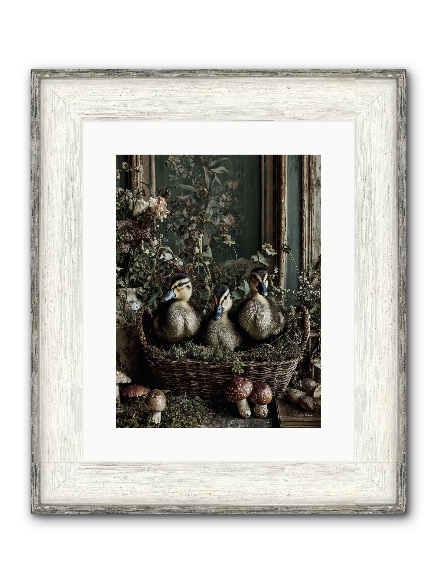 Meadowlands Framed Print - Driftwood White 12x16
