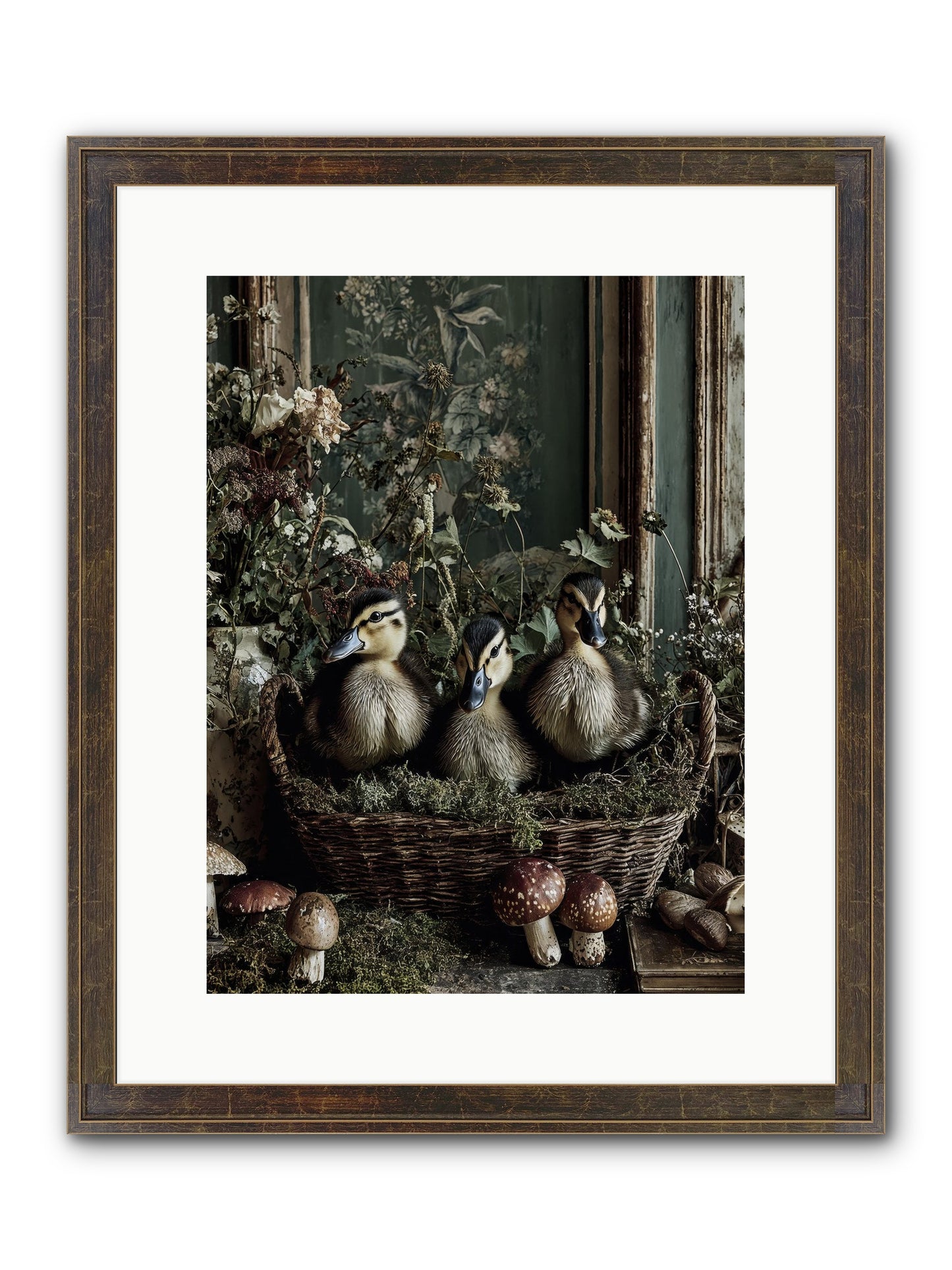 Meadowlands Framed Print - Slimwoods Black/Gold 12x16