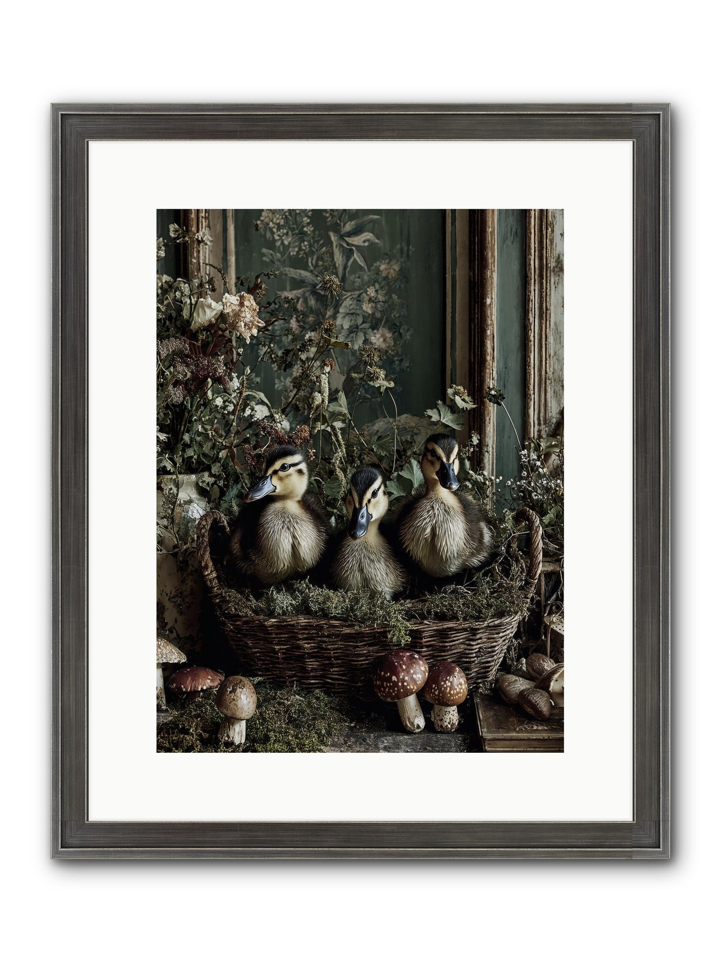 Meadowlands Framed Print - Slimwoods Black/Silver 12x16