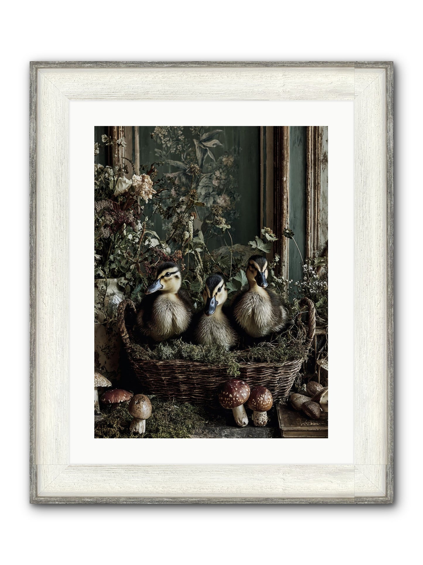 Meadowlands Framed Print - Driftwood White 18x24