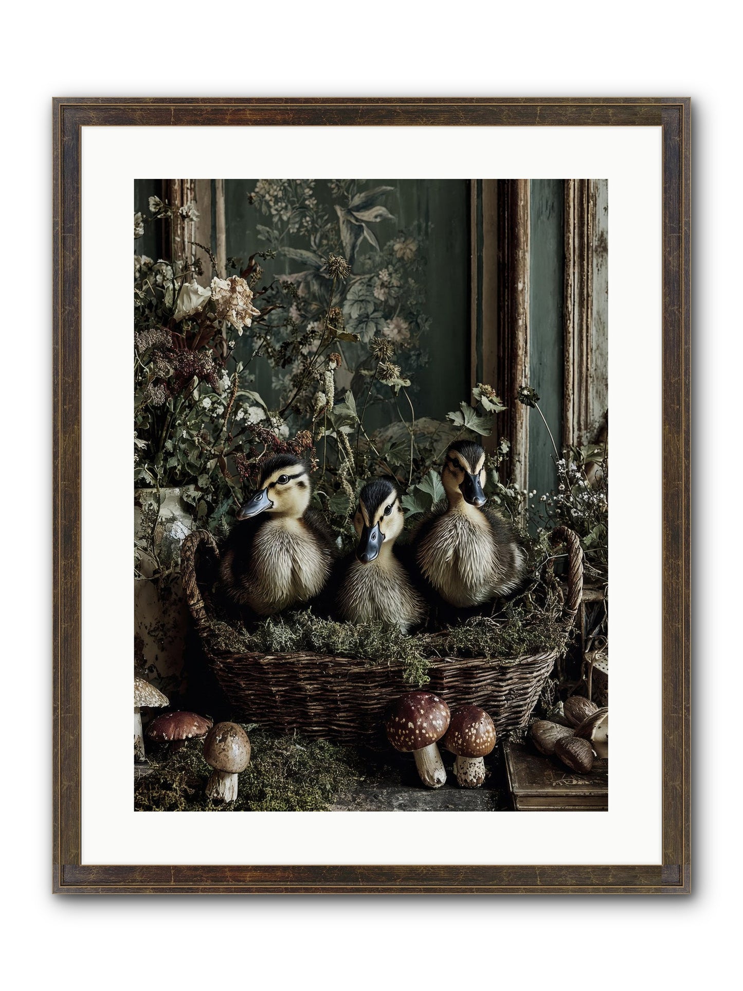 Meadowlands Framed Print - Slimwoods Black/Gold 18x24