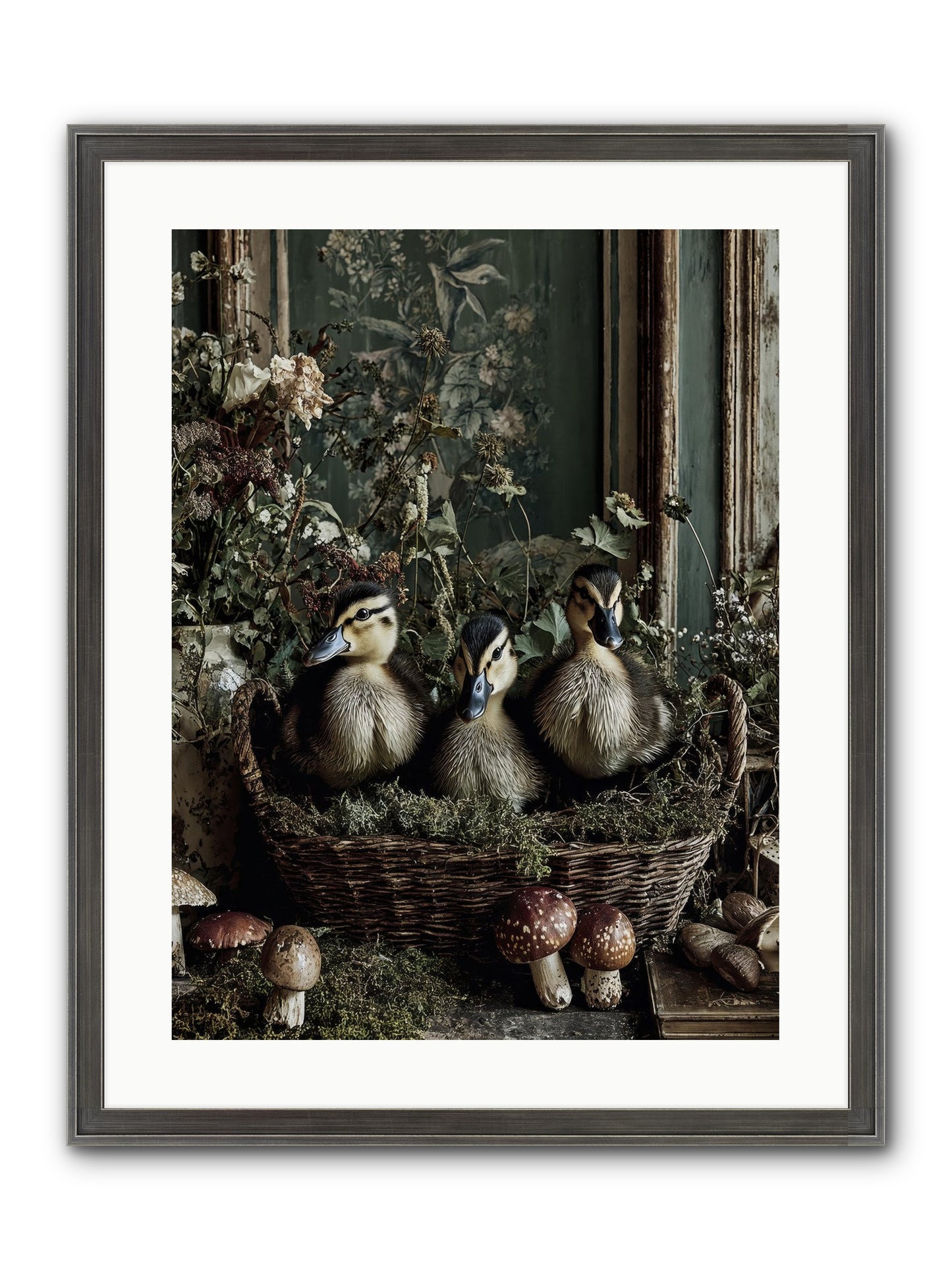 Meadowlands Framed Print - Slimwoods Black/Silver 18x24