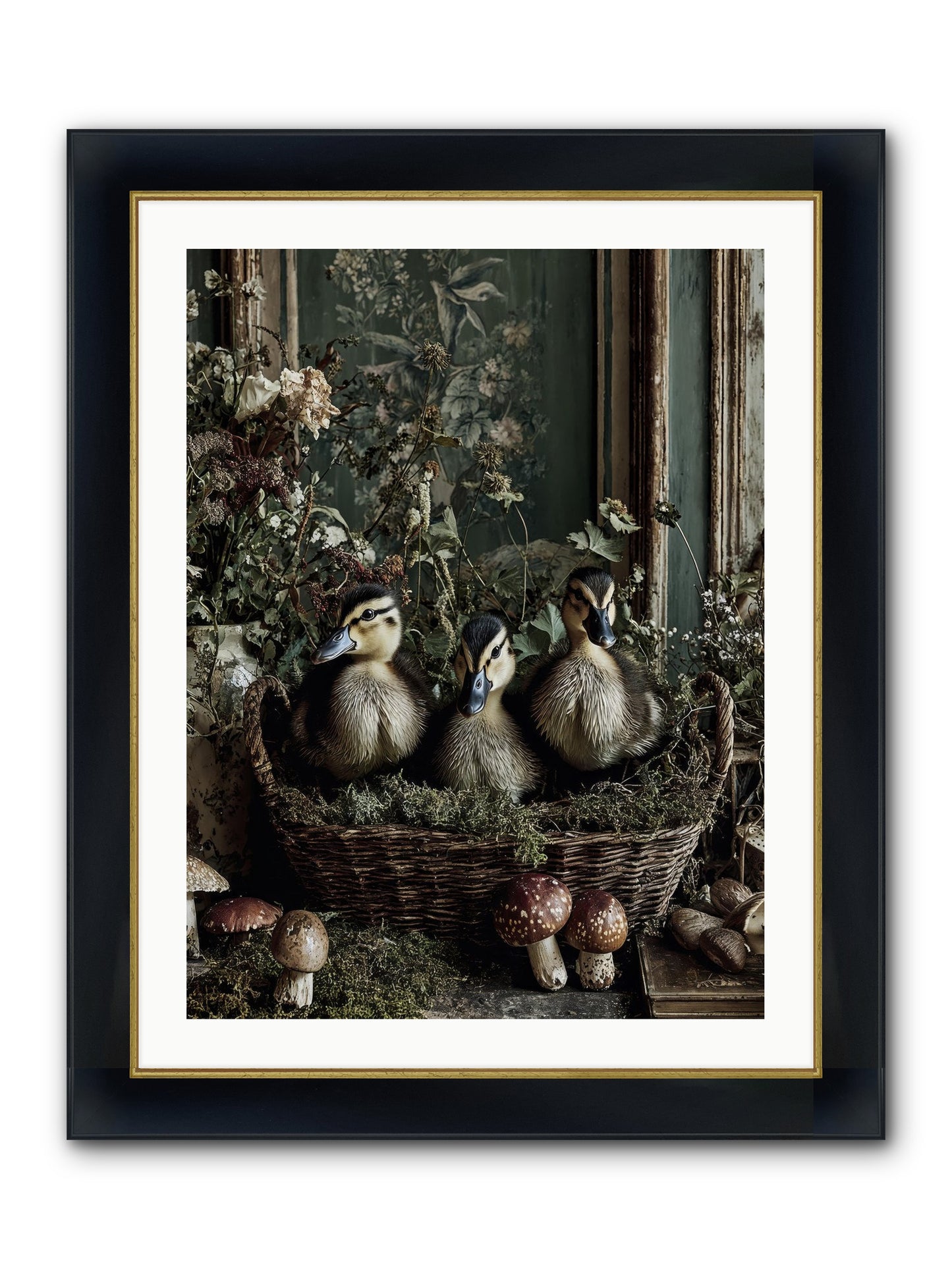Meadowlands Framed Print - Wide Black w/Gold 24x32