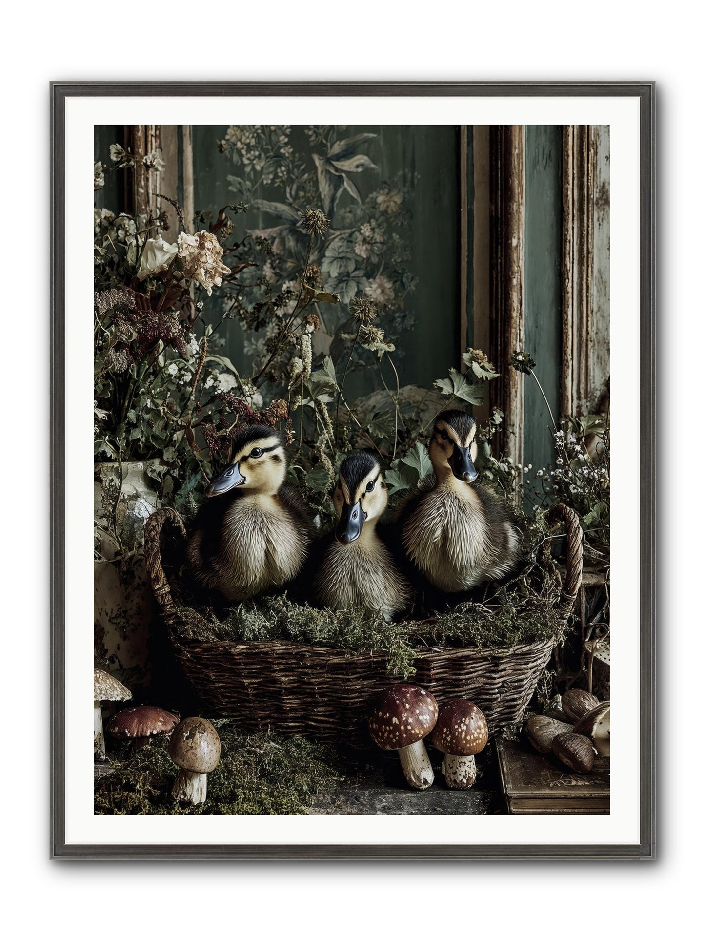 Meadowlands Framed Print - Slimwoods Black/Silver 36x48