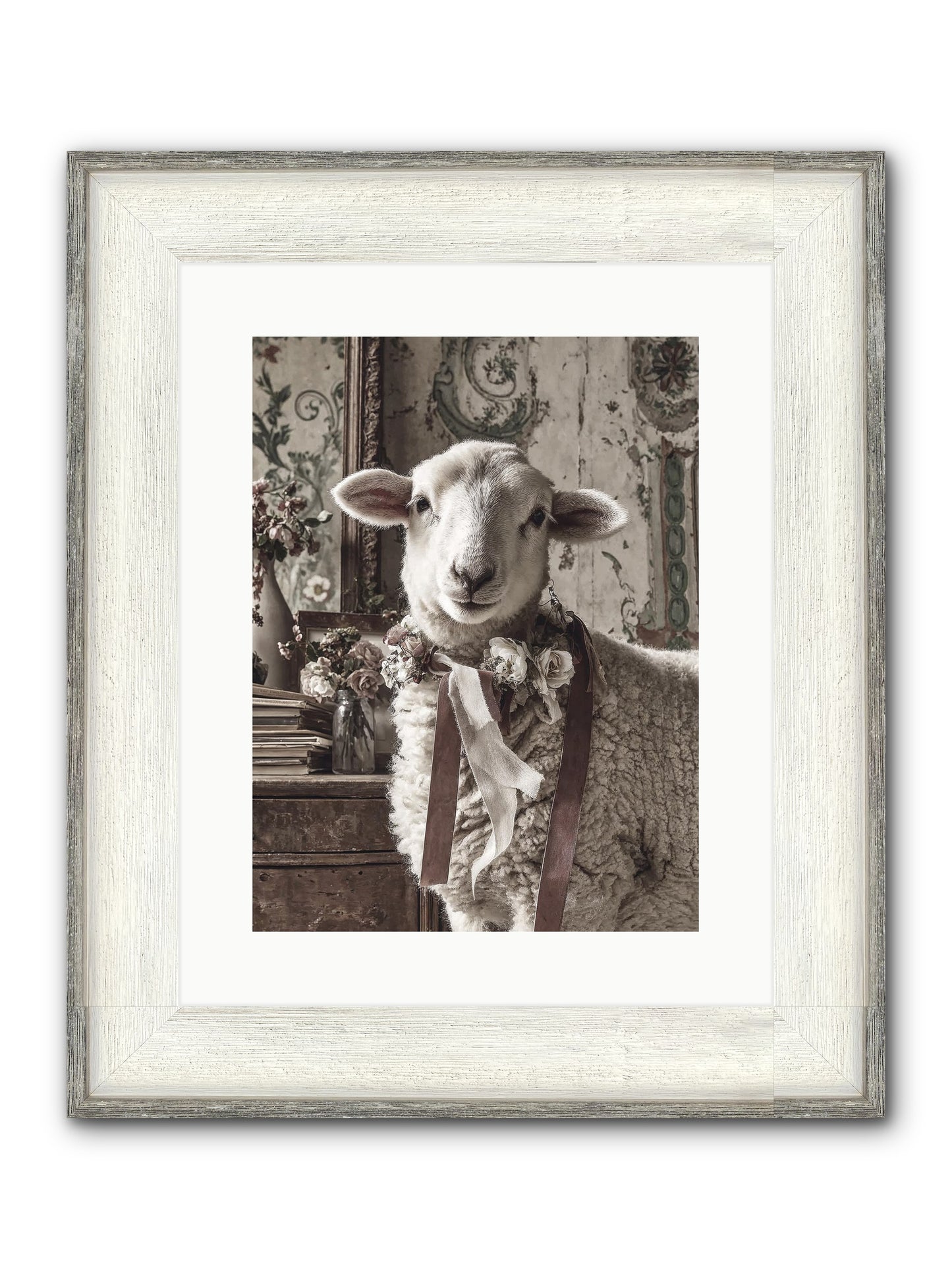 Meadowlark Framed Print - Driftwood White 12x16