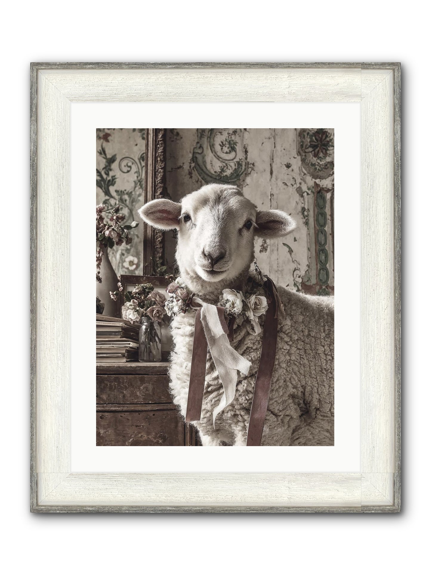 Meadowlark Framed Print - Driftwood White 18x24