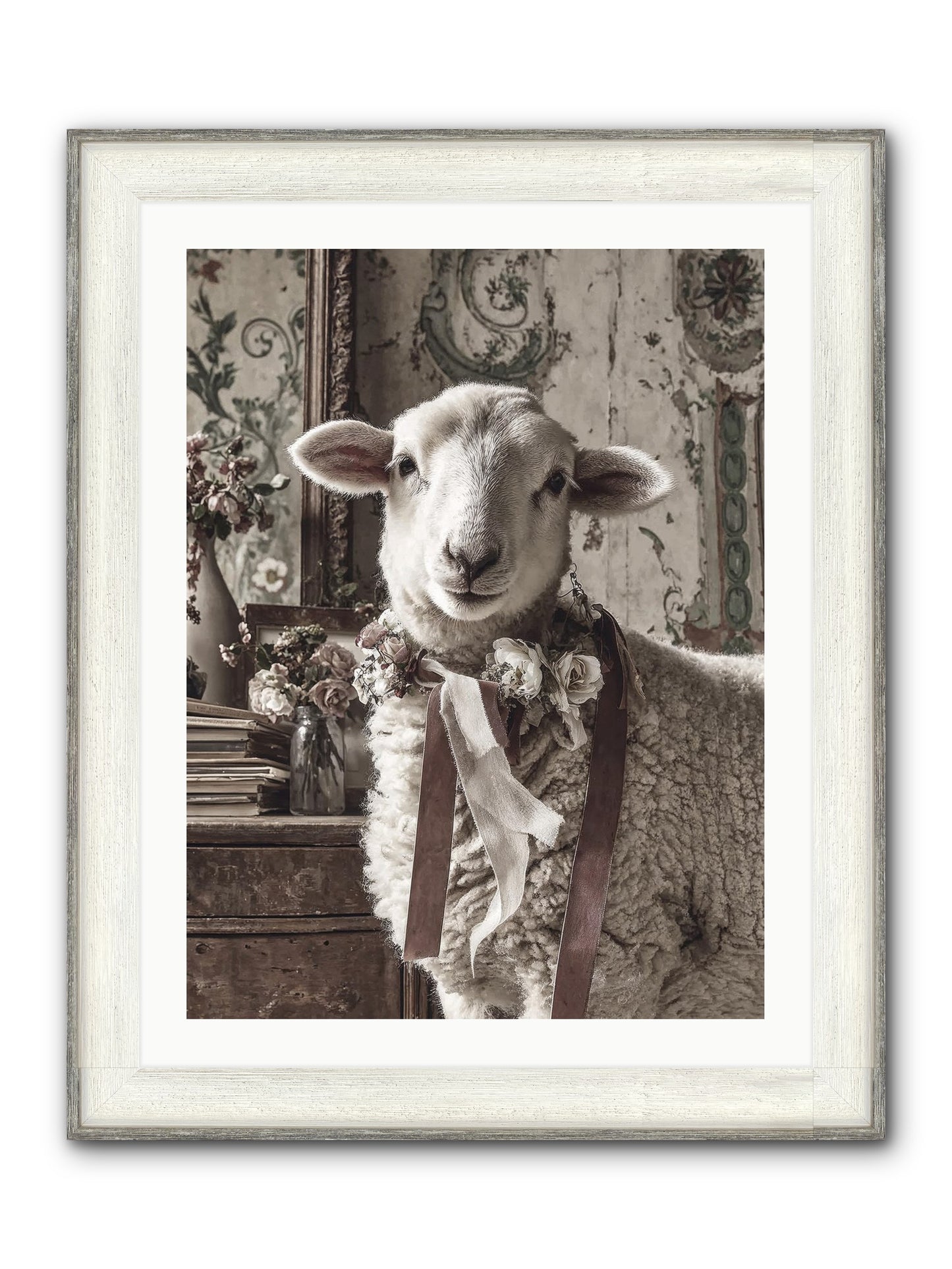 Meadowlark Framed Print - Driftwood White 24x32
