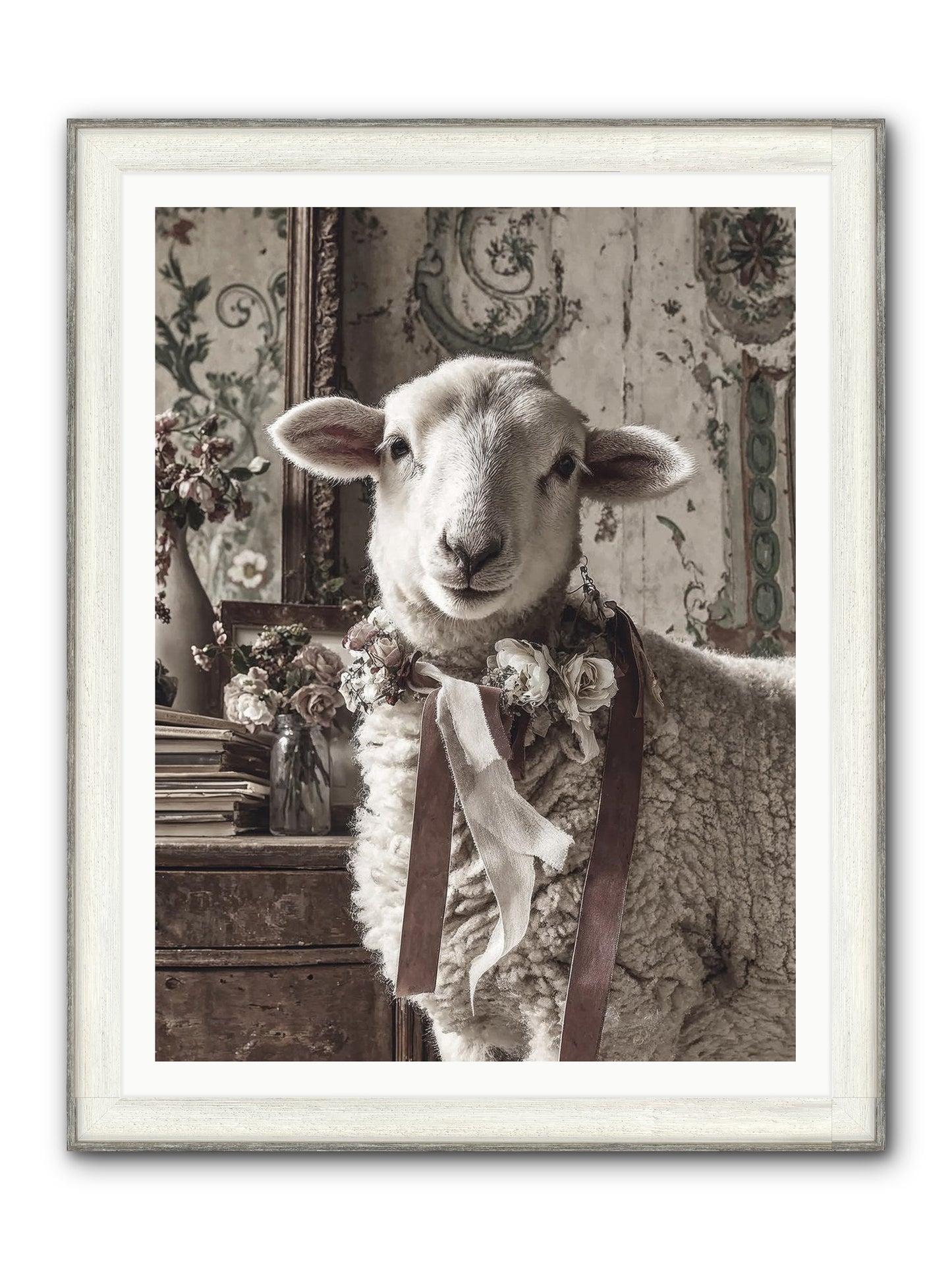Meadowlark Framed Print - Driftwood White 36x48