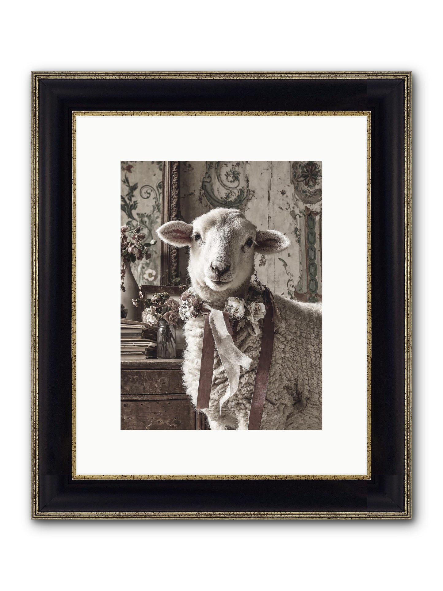 Meadowlark Framed Print - Black & Gold 9x12