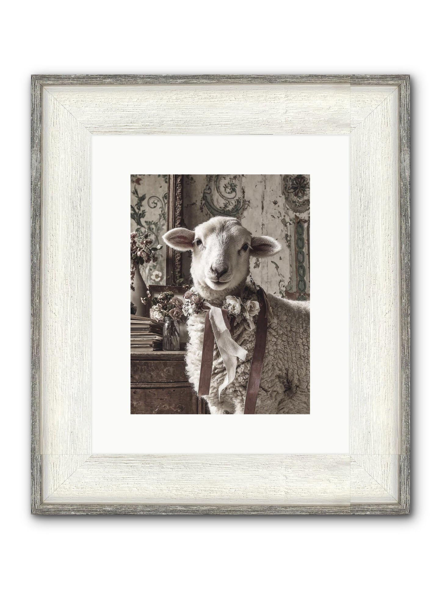 Meadowlark Framed Print - Driftwood White 9x12