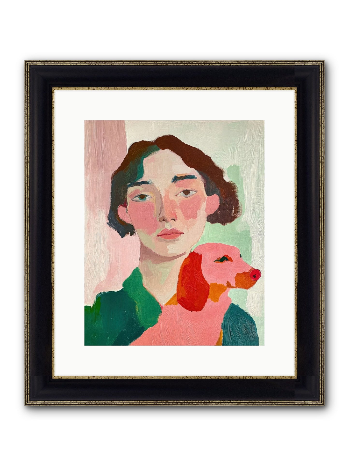 Medici's Love Framed Print - Black & Gold 12x15
