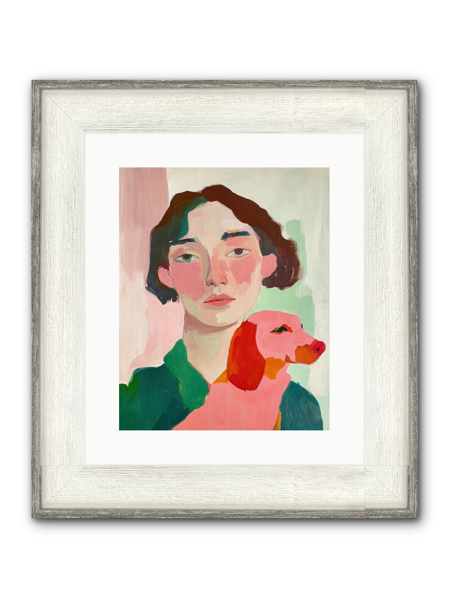 Medici's Love Framed Print - Driftwood White 12x15