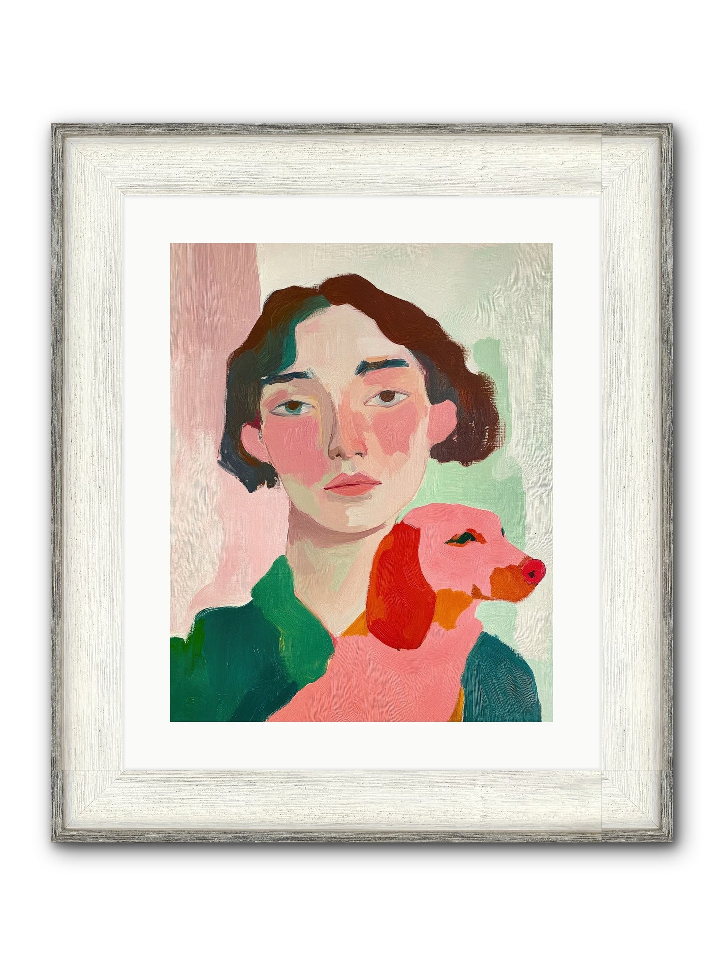Medici's Love Framed Print - Driftwood White 16x20
